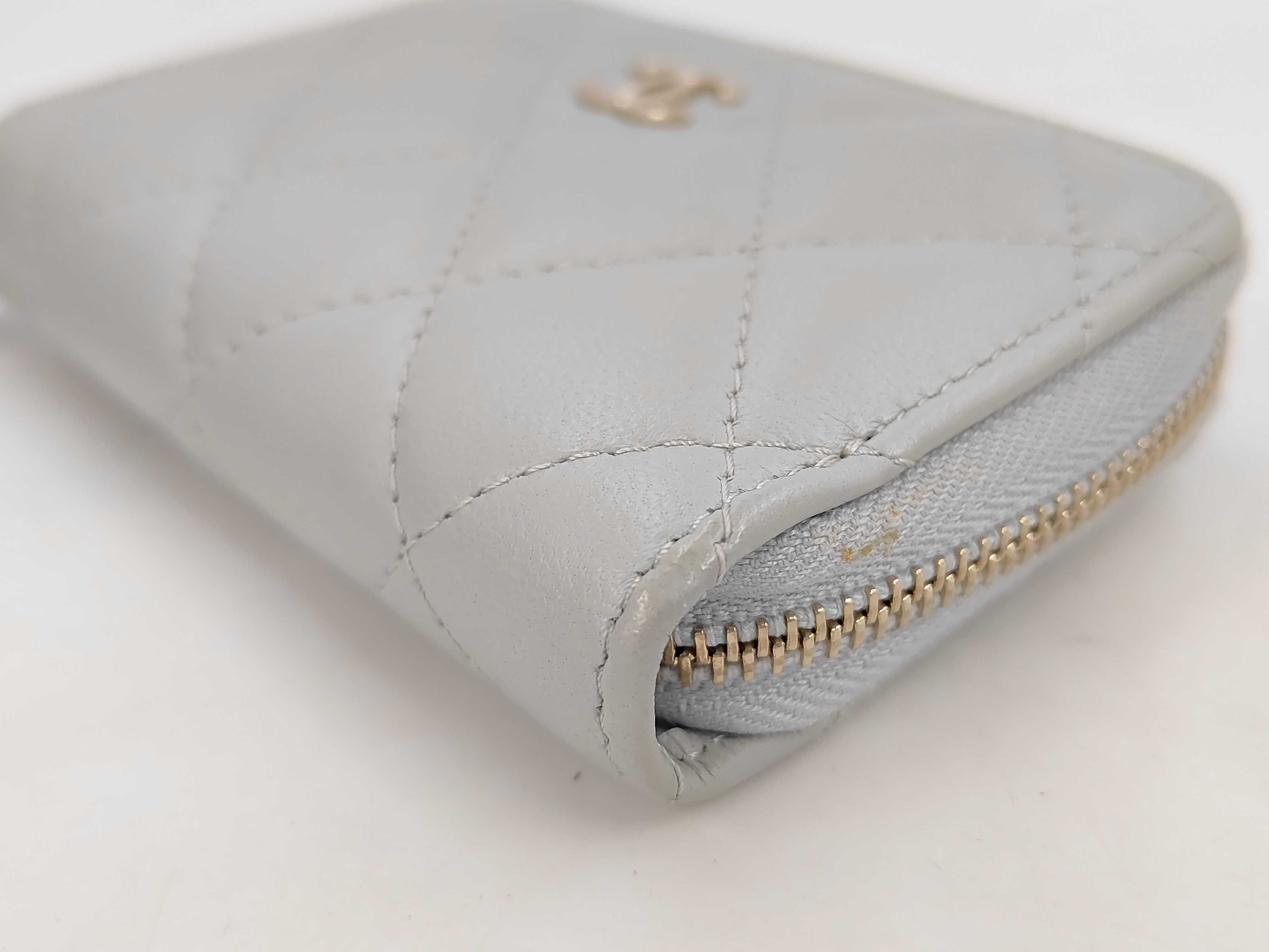 Lambskin Compact Zippy Wallet — view 3