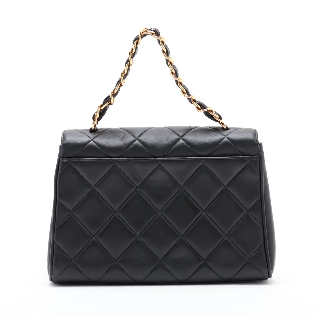 Matelassé Lambskin Chain Handbag, Black with Gold Hardware, 3552342, Series 3 — view 2