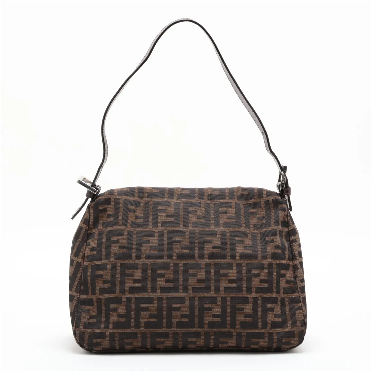 Zucca Mamma Bucket Canvas x Leather Shoulder Bag, Brown — view 2