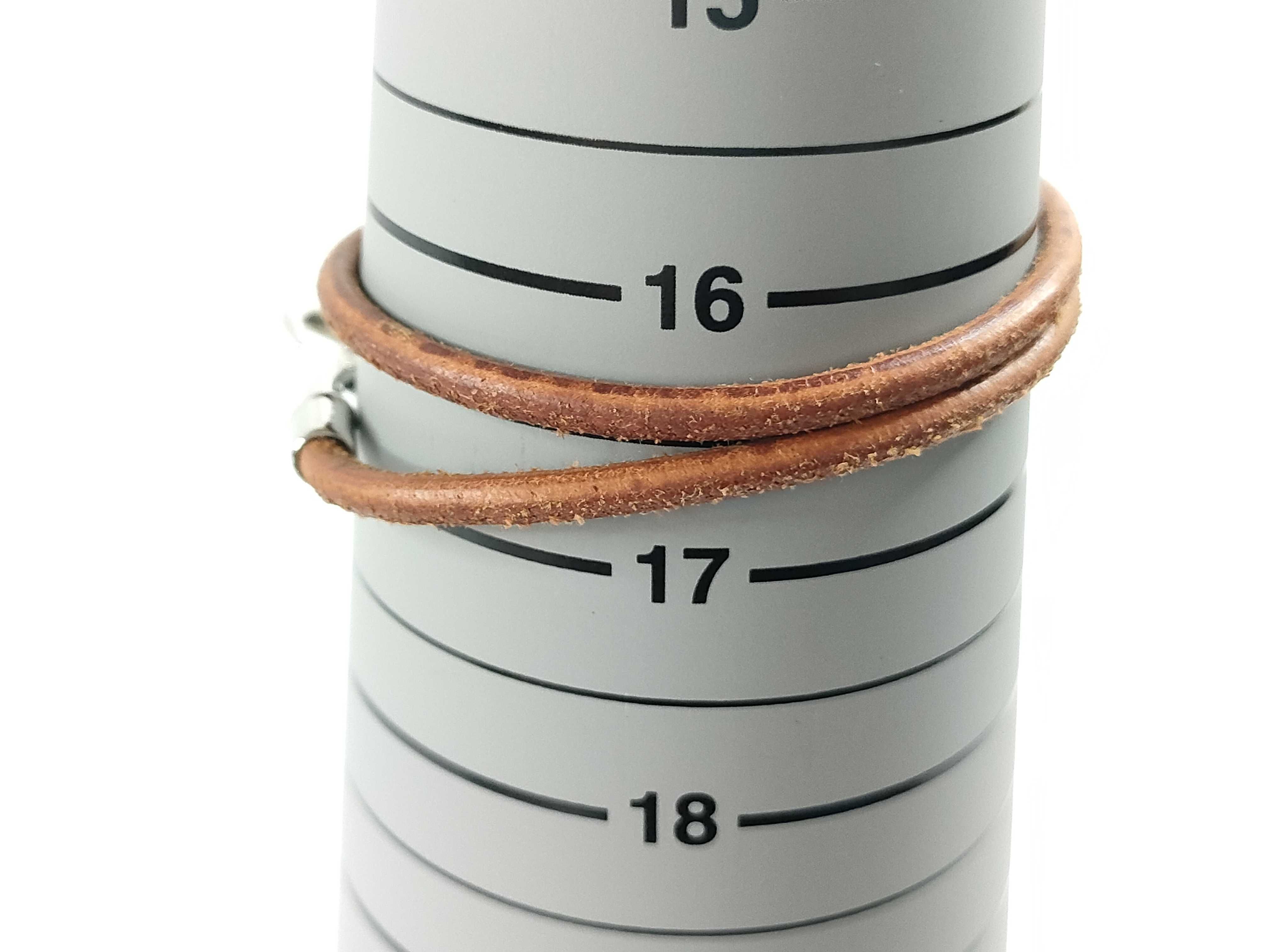 Jumbo Leather Brown Silver Hardware Choker Bracelet Bracelet/Bangle — view 8