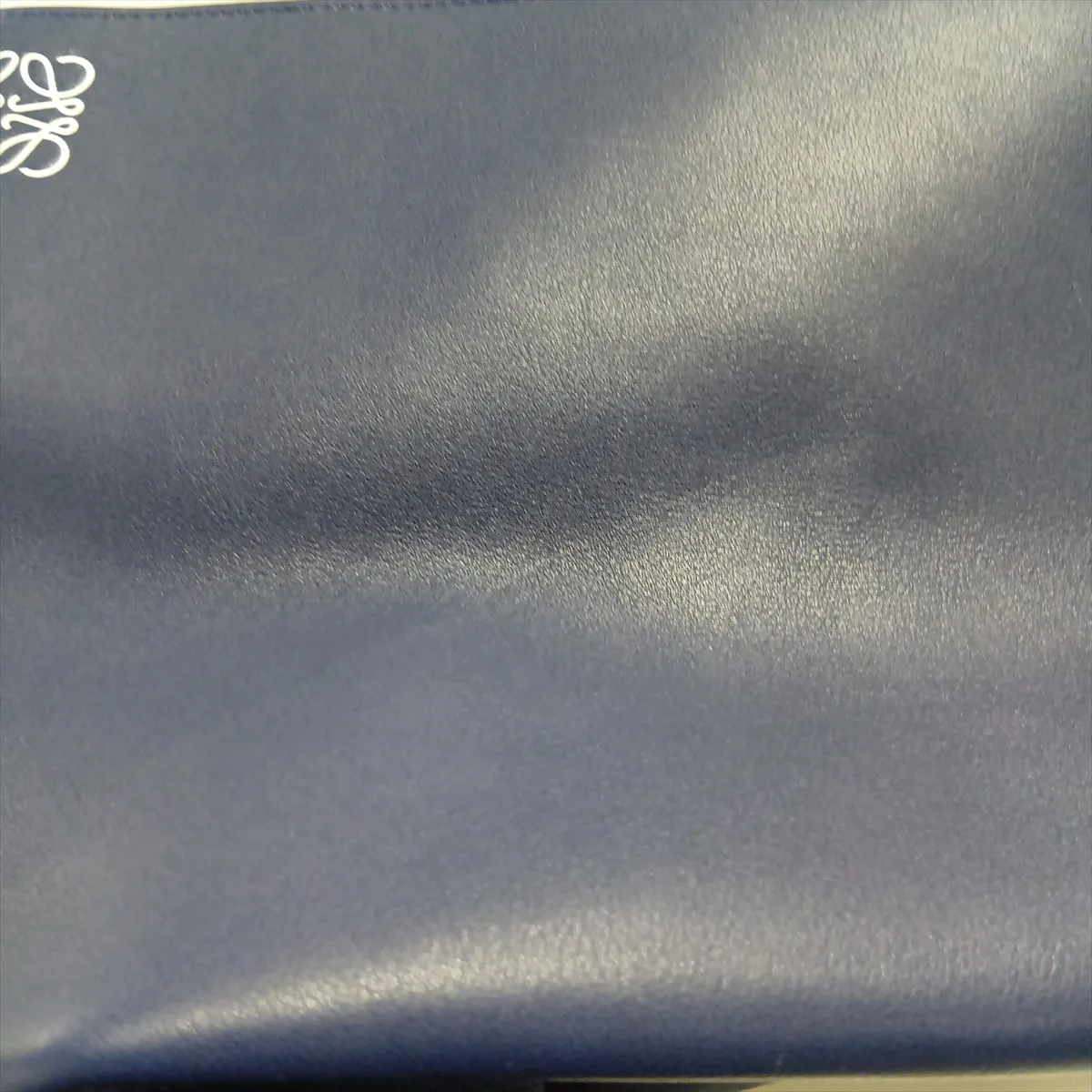 Puzzle Large Leather 2-Way Handbag, Navy — view 13