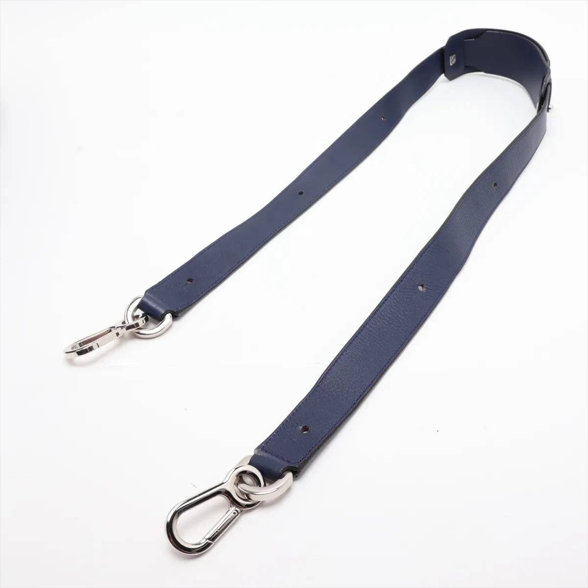 Puzzle Large Leather 2-Way Handbag, Navy — view 5