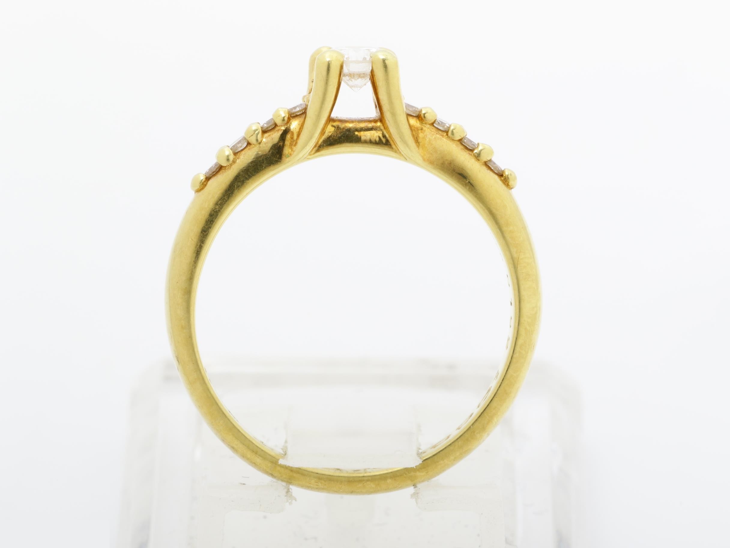 Diamond ring, 750YG, 3.7g, 0.192ct, 1.81, #9.5 — view 5