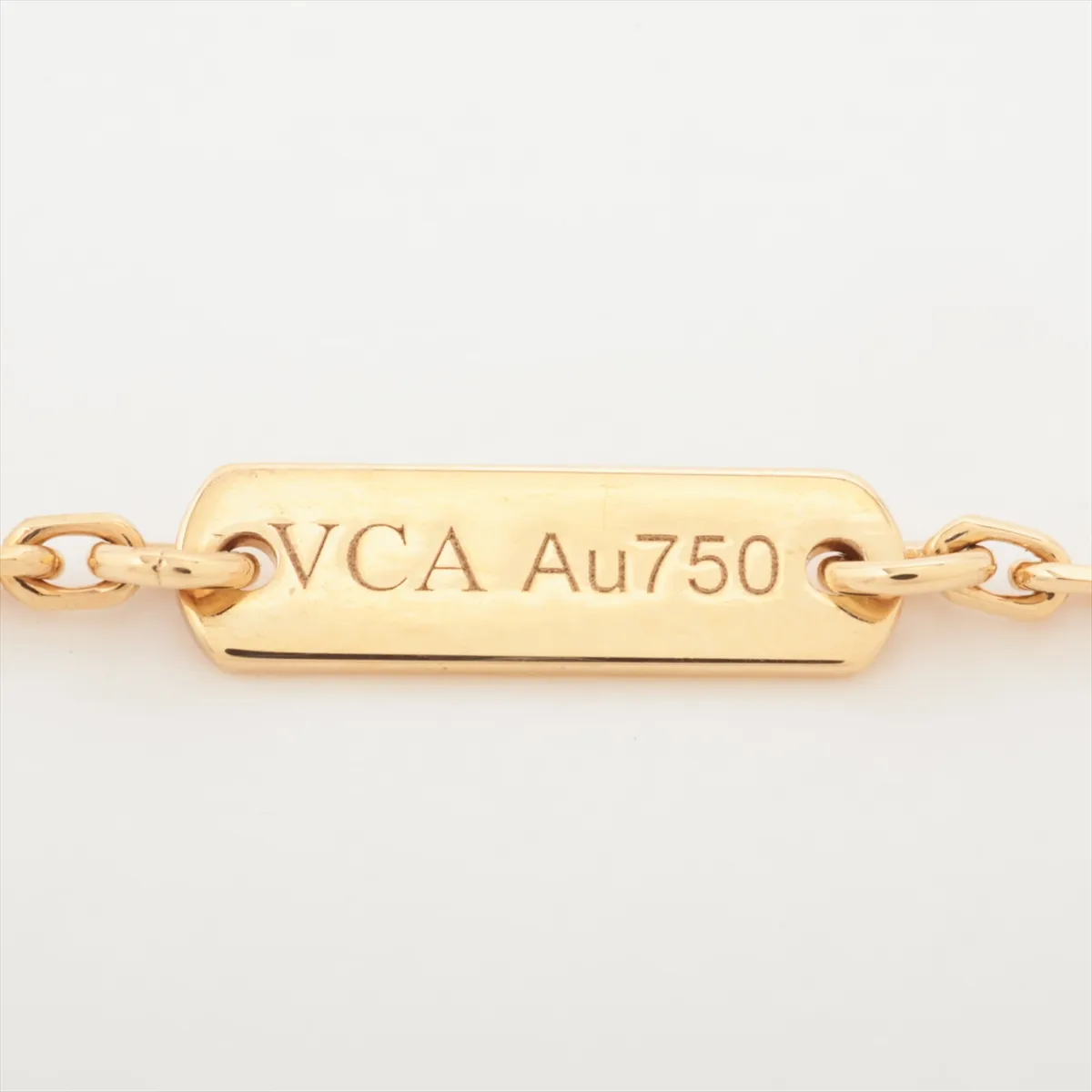 Vintage Alhambra Onyx Necklace, 750 (Yellow Gold), 5.3g, JC785216, — view 4