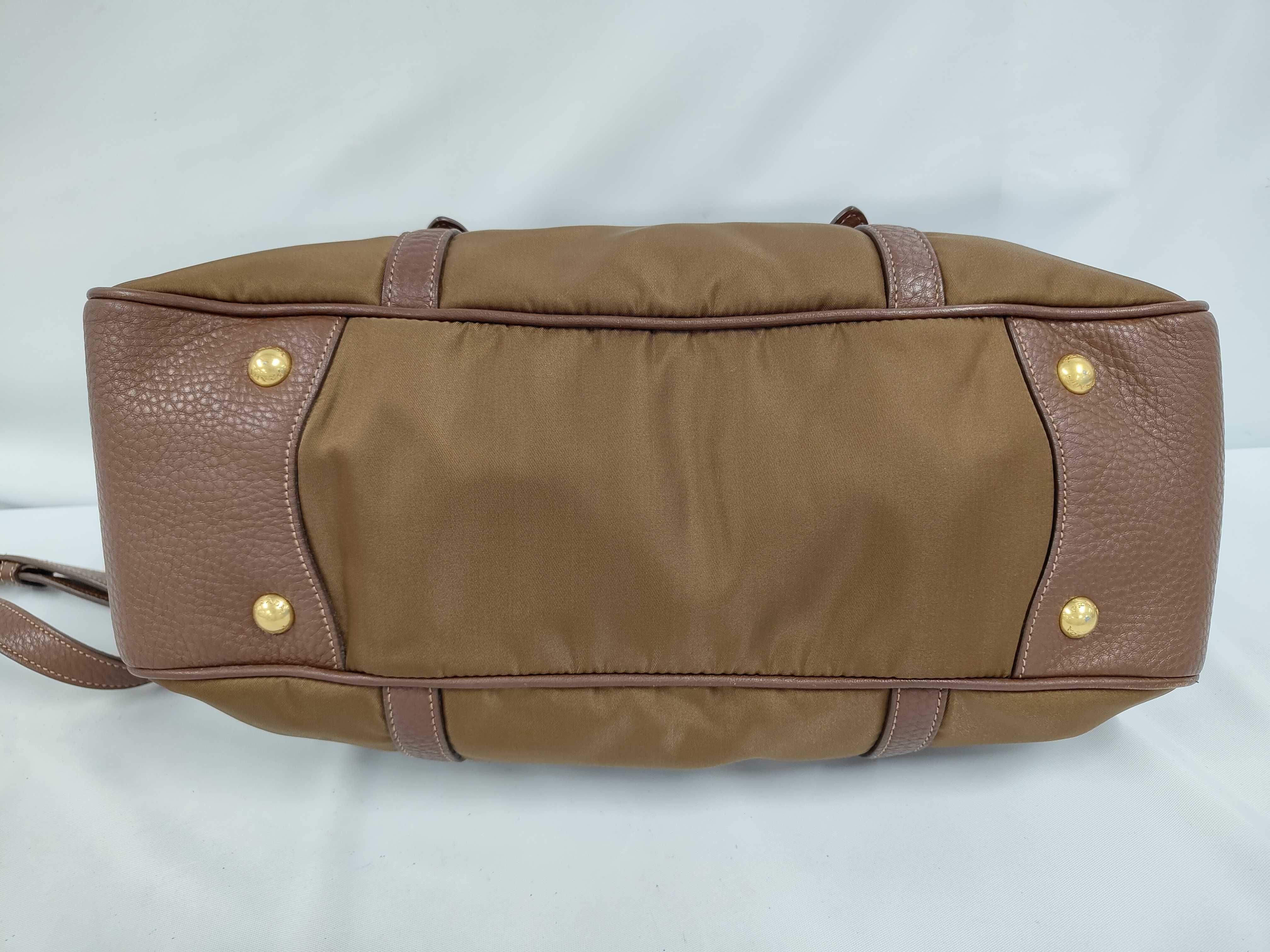 Nylon x Leather 2-Way Tote Bag/Handbag BN2032 — view 3