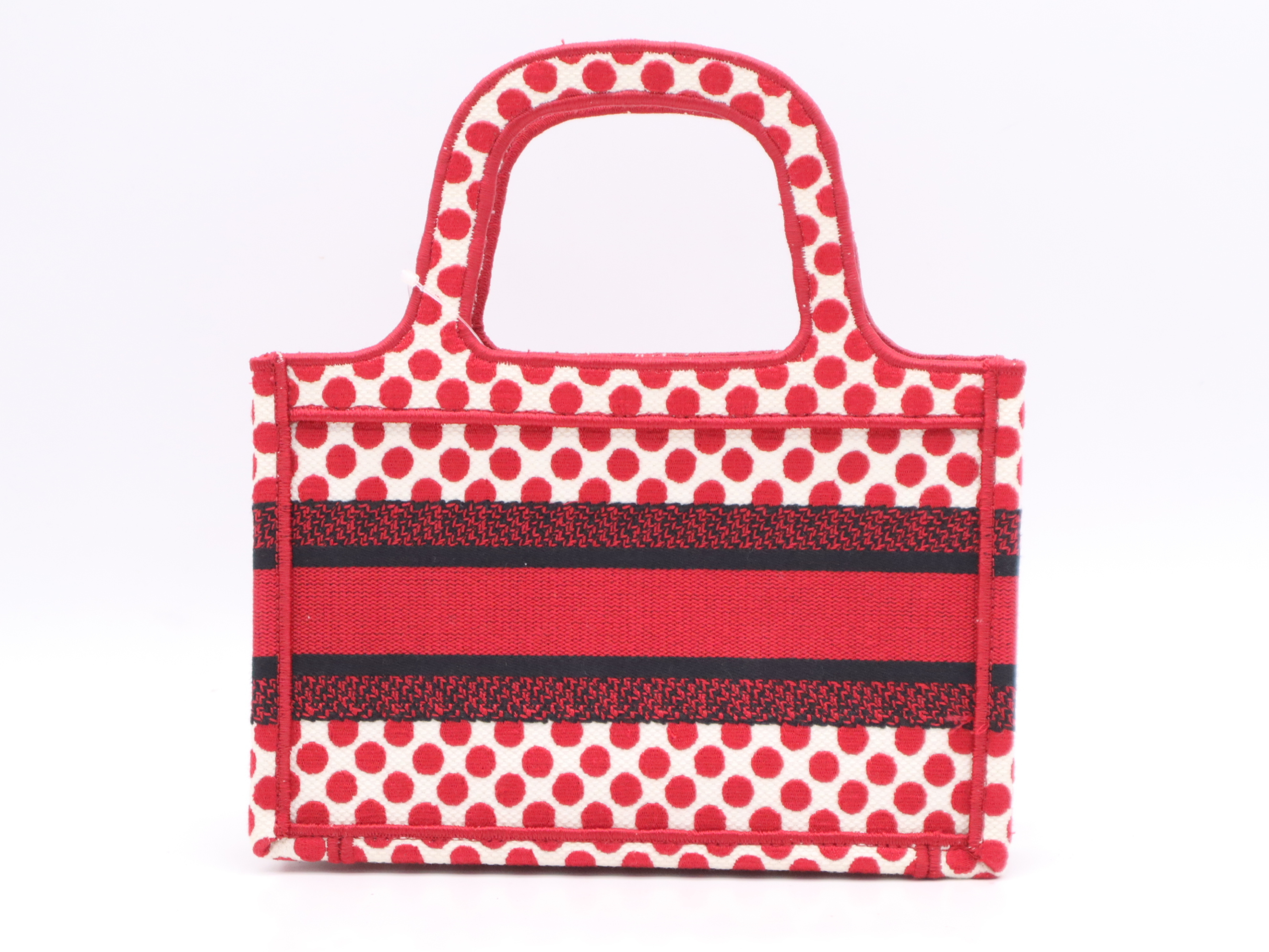 Canvas Book Tote Mini Tote Bag, Red, with Dust Bag, Handbag — view 2