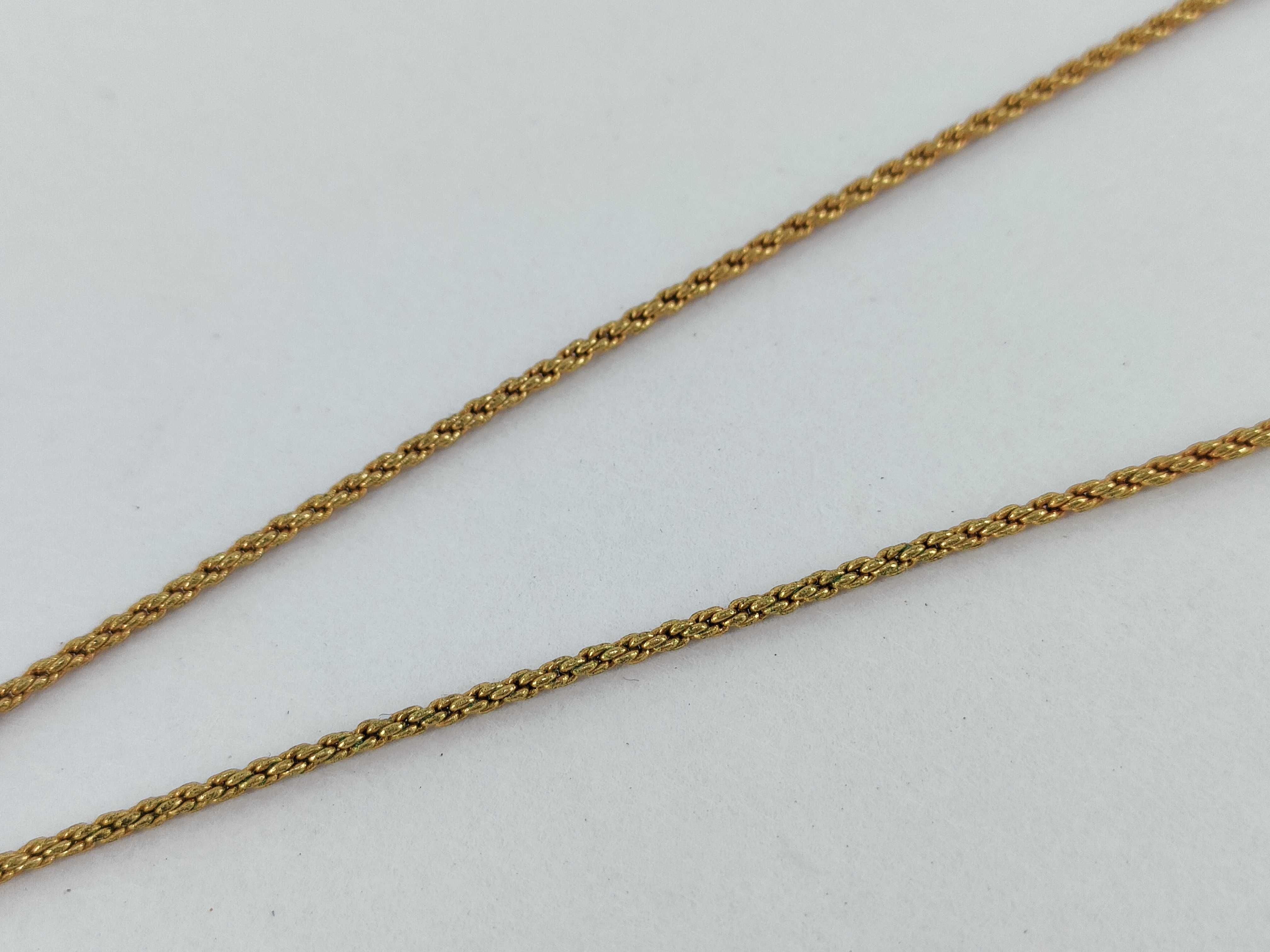 Circle Logo Rhinestone Black Gold Necklace — view 7