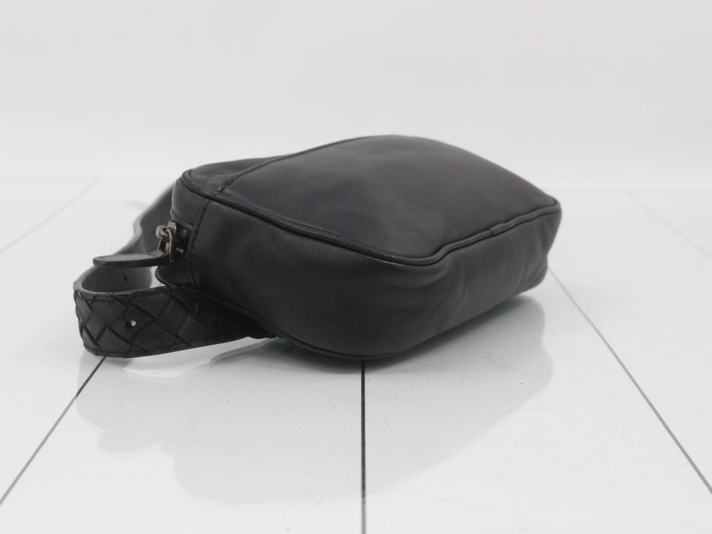 Leather body bag/waist bag, black — view 5