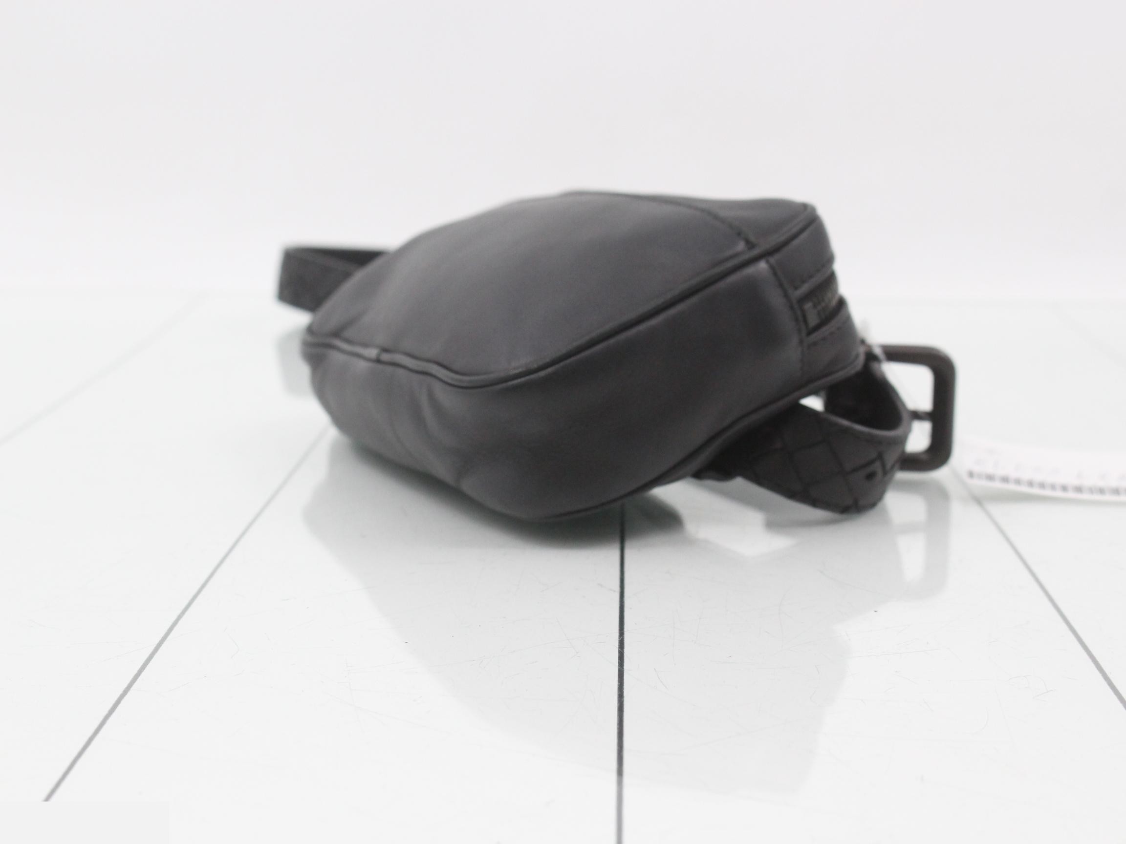 Leather body bag/waist bag, black — view 6