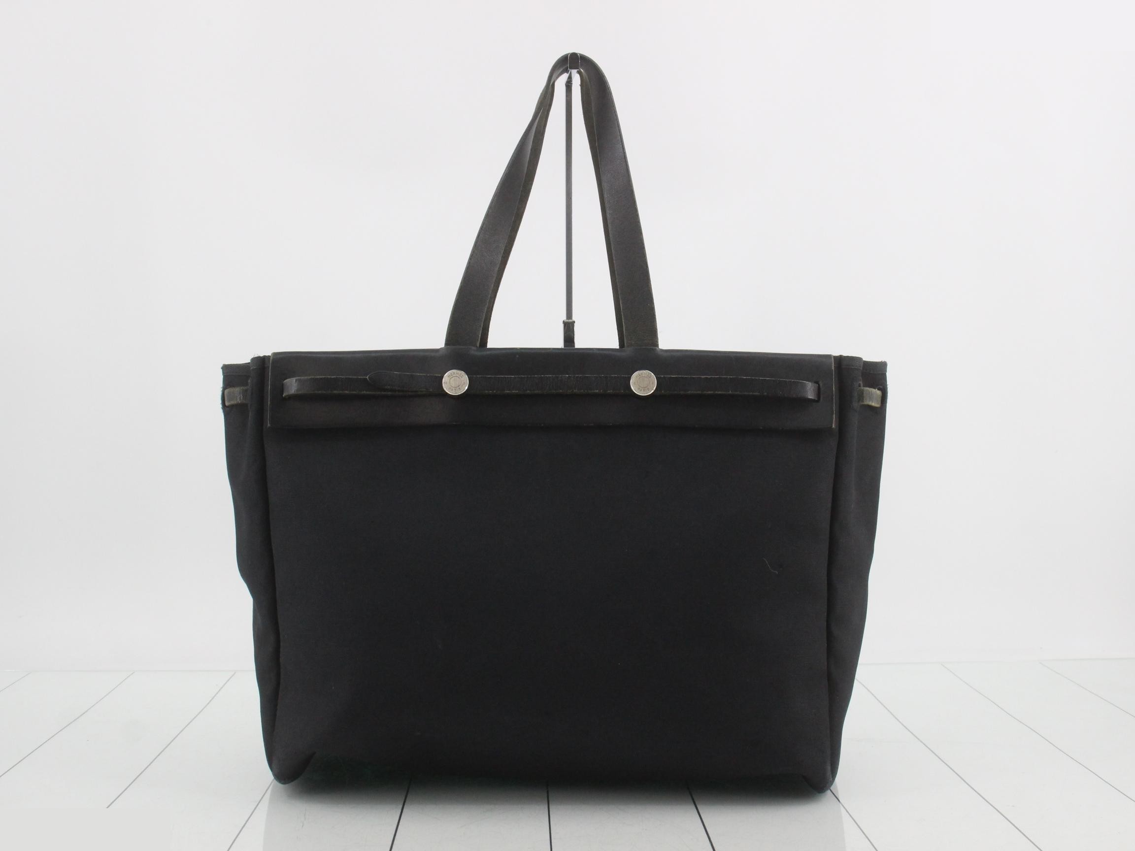 Herbag Cabas GM Tote Bag, Black — view 2