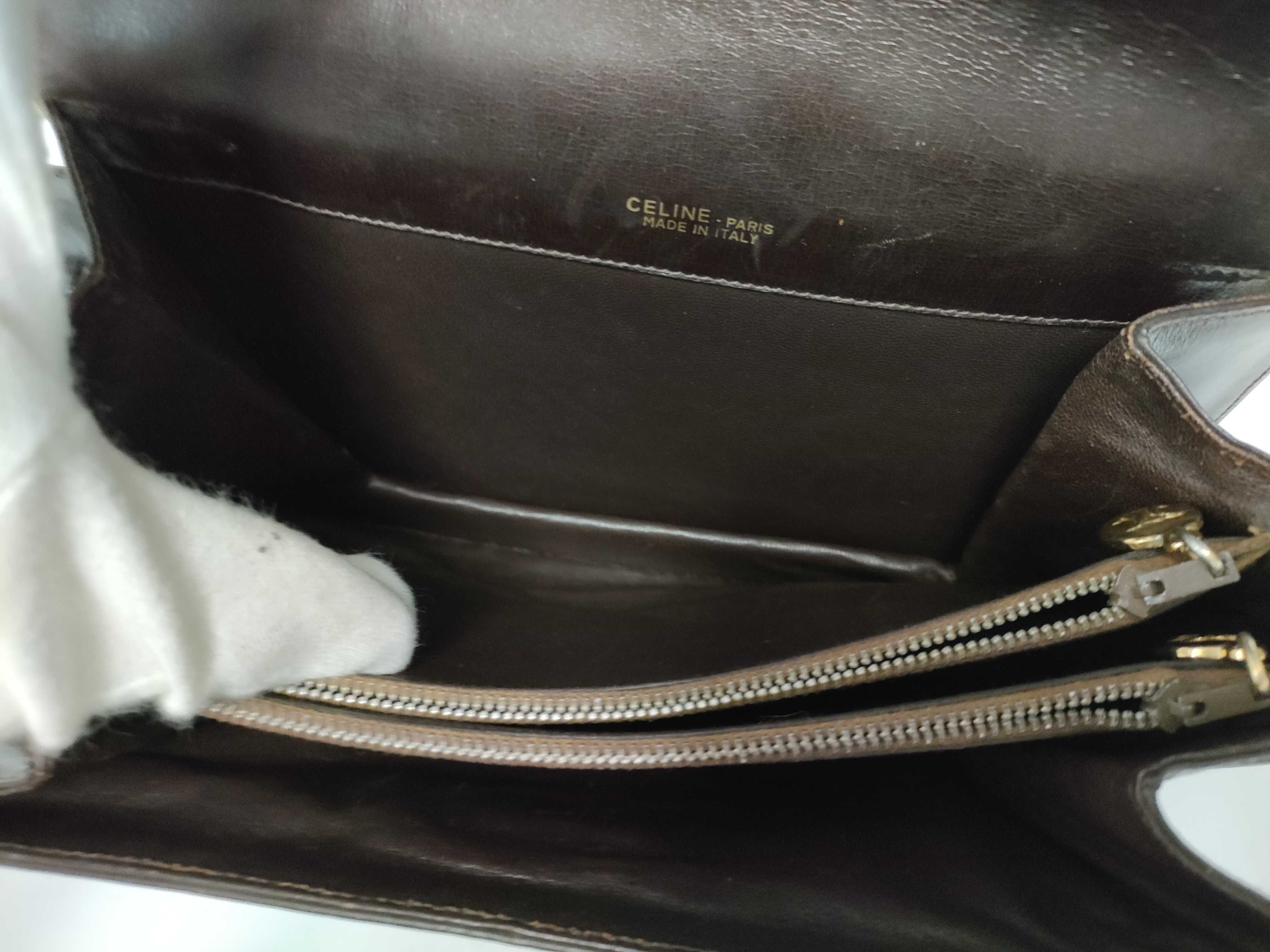 Sulky Carriage Hardware Canvas x Leather Shoulder Bag Brown Shoulder Bag — view 13