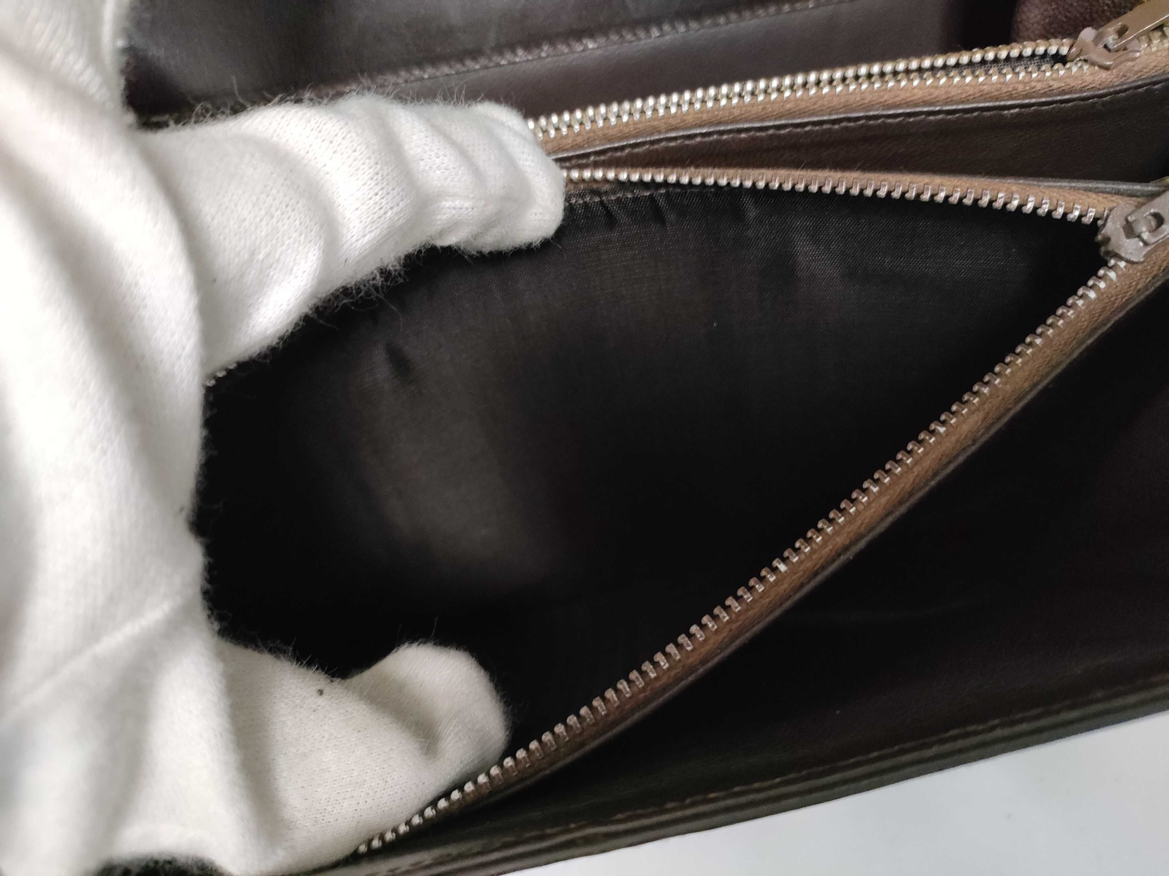 Sulky Carriage Hardware Canvas x Leather Shoulder Bag Brown Shoulder Bag — view 14