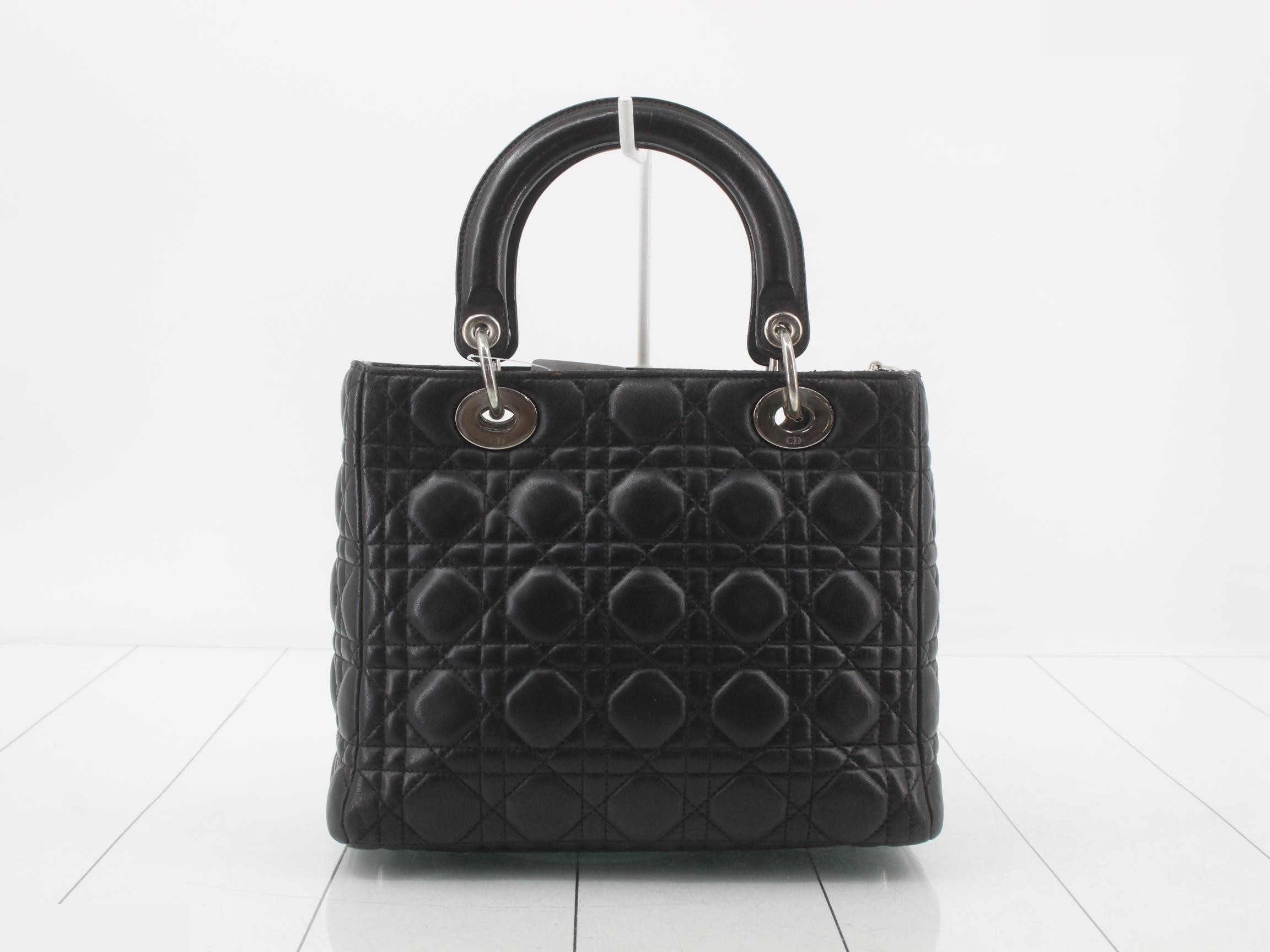 Lady Dior Cannage Lambskin 2-Way Handbag — view 2