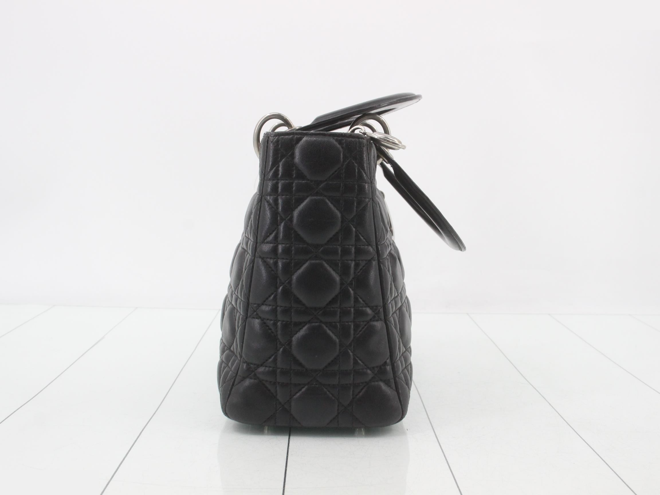 Lady Dior Cannage Lambskin 2-Way Handbag — view 4