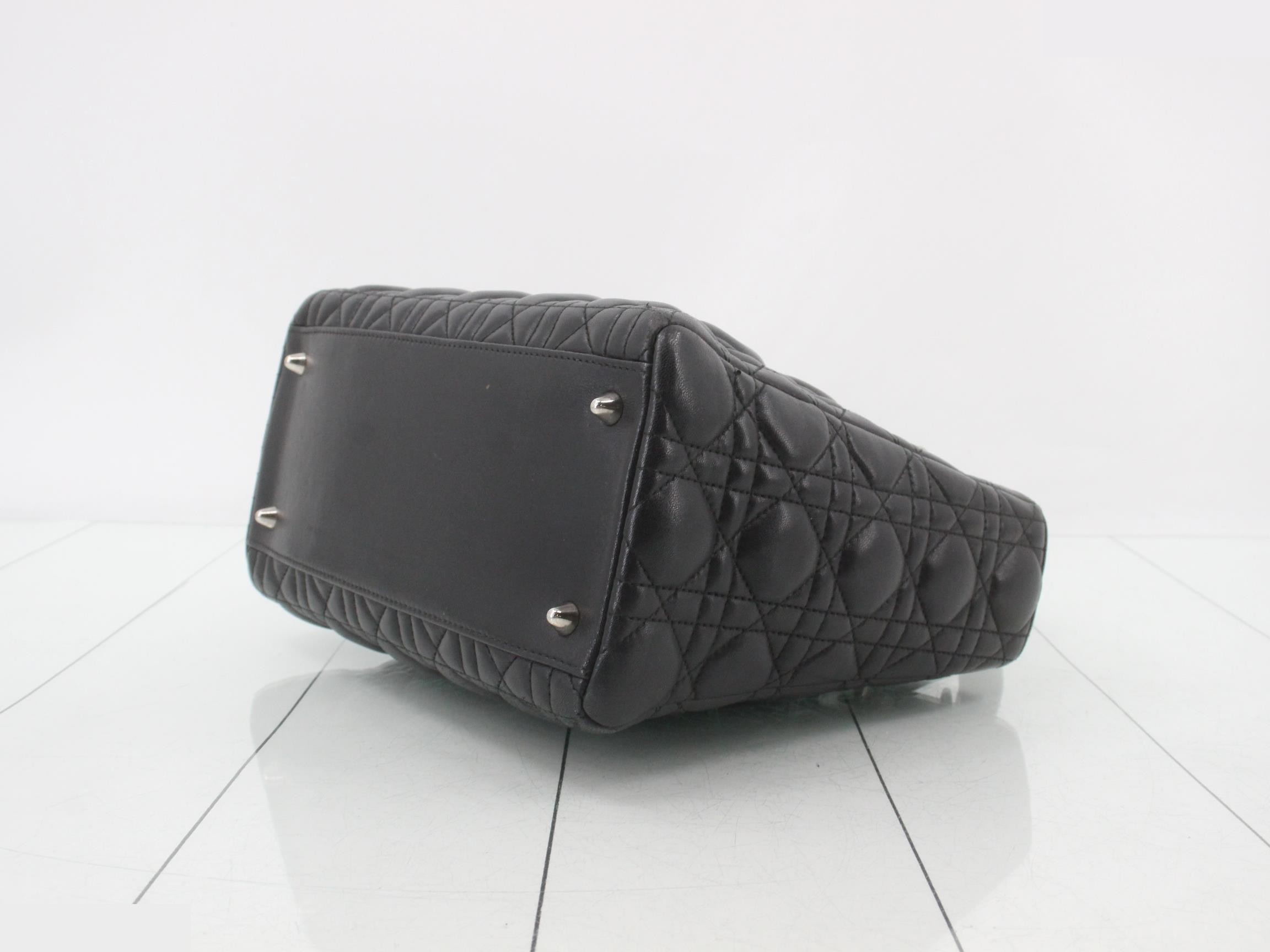 Lady Dior Cannage Lambskin 2-Way Handbag — view 6