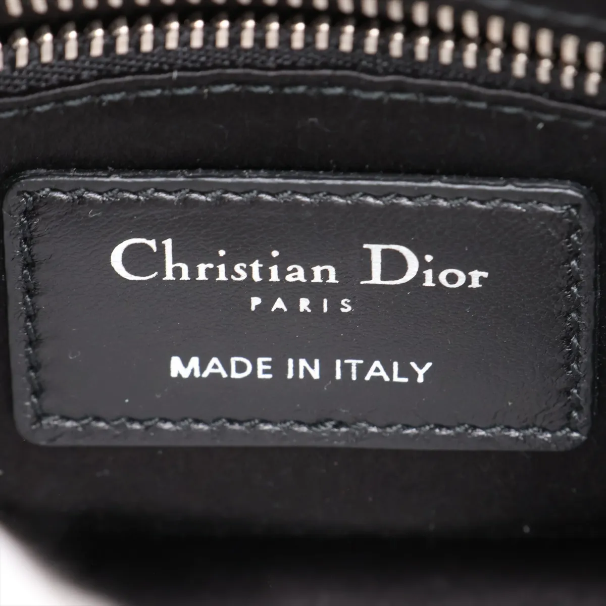 Cannage Lady Dior Mini Satin 2-Way Handbag, Black — view 10