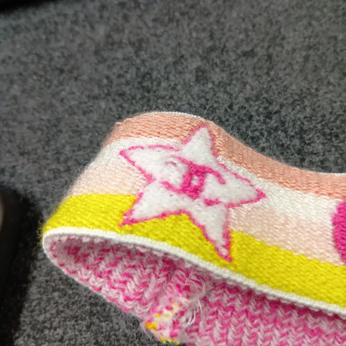 Coco Mark Logo Hairband, Fabric, Pink x Yellow, — view 5