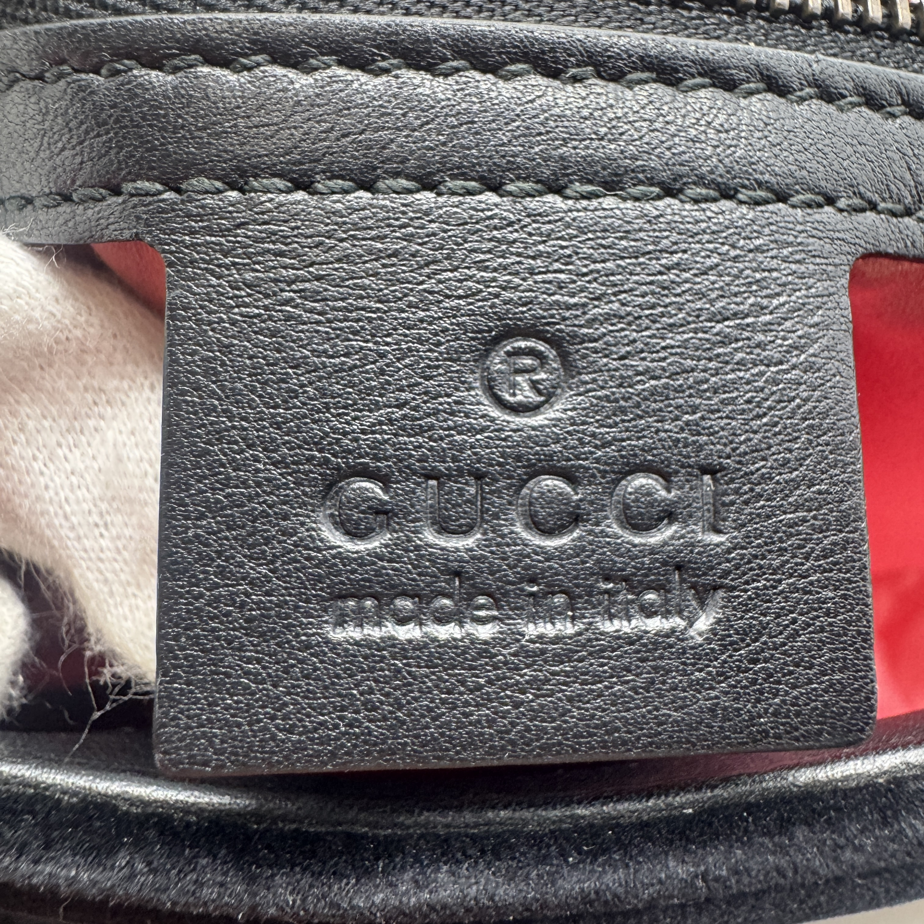 GG Marmont Velvet Small Shoulder Bag, Black — view 12