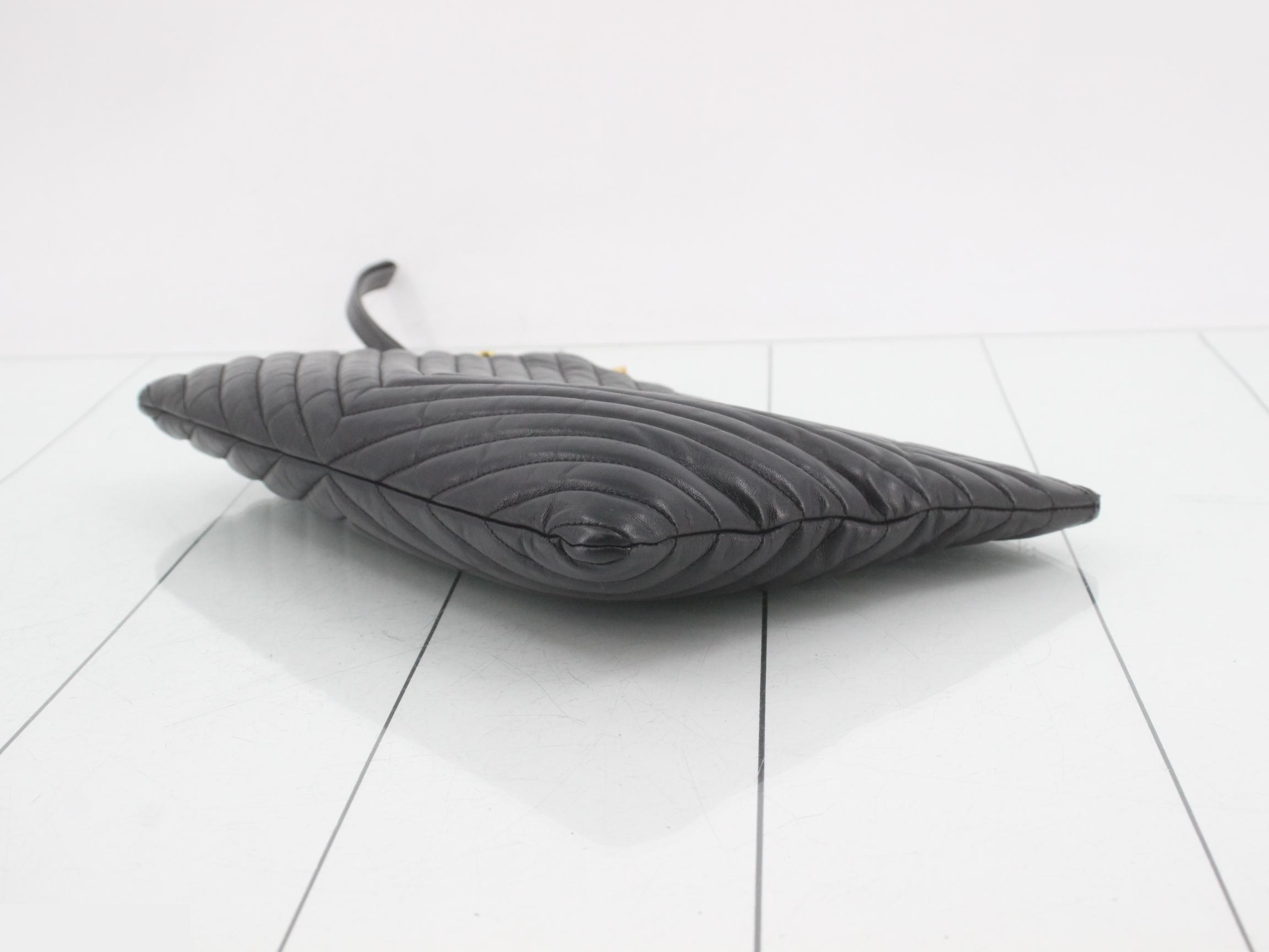 V-stitch clutch bag — view 6