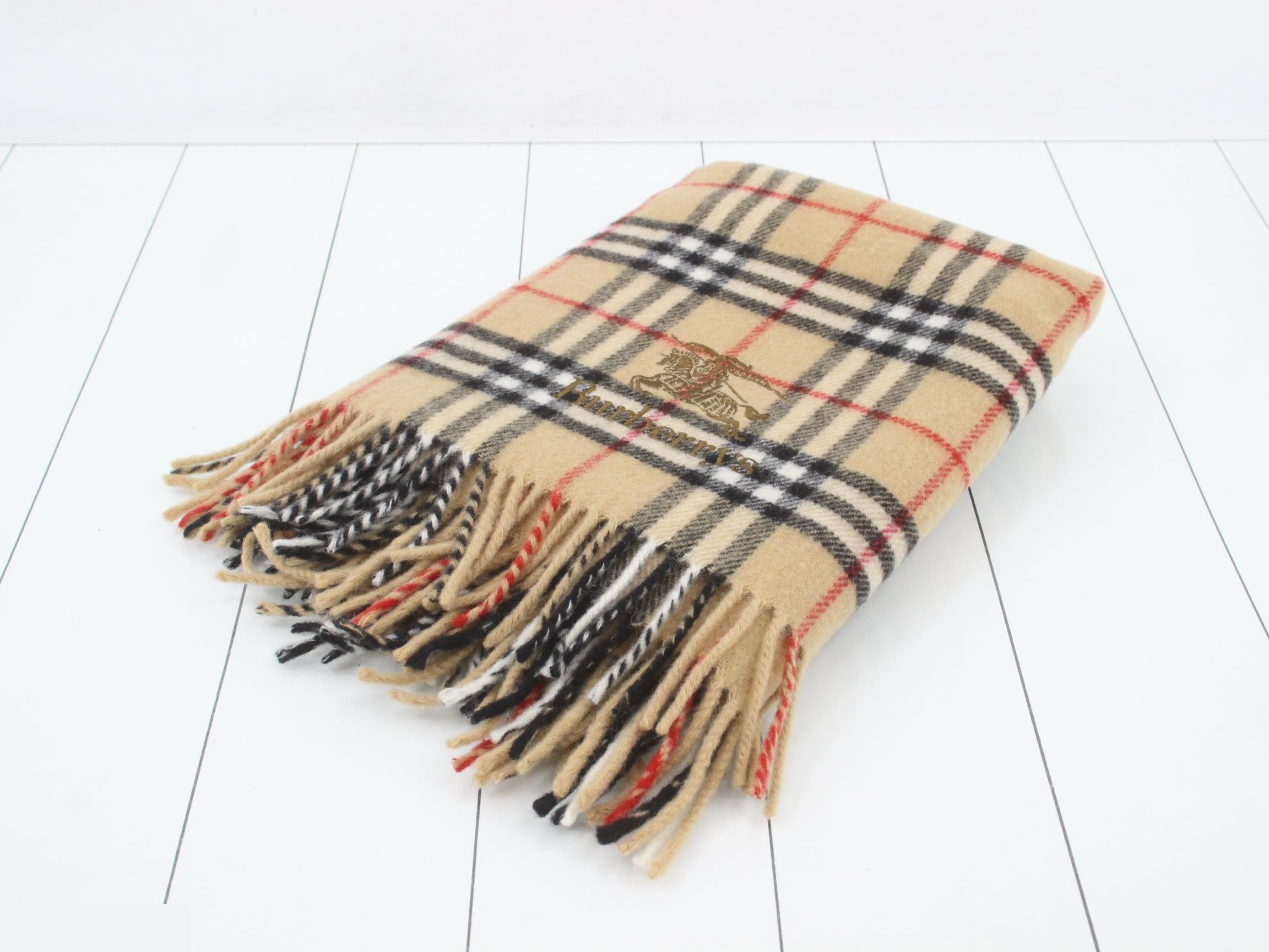 Nova Check lap blanket/shawl, beige