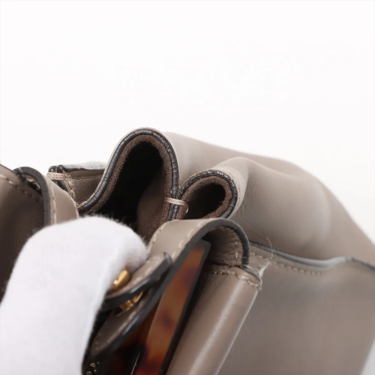 Peekaboo Regular Leather 2WAY Handbag Greige 8BN290 — view 13