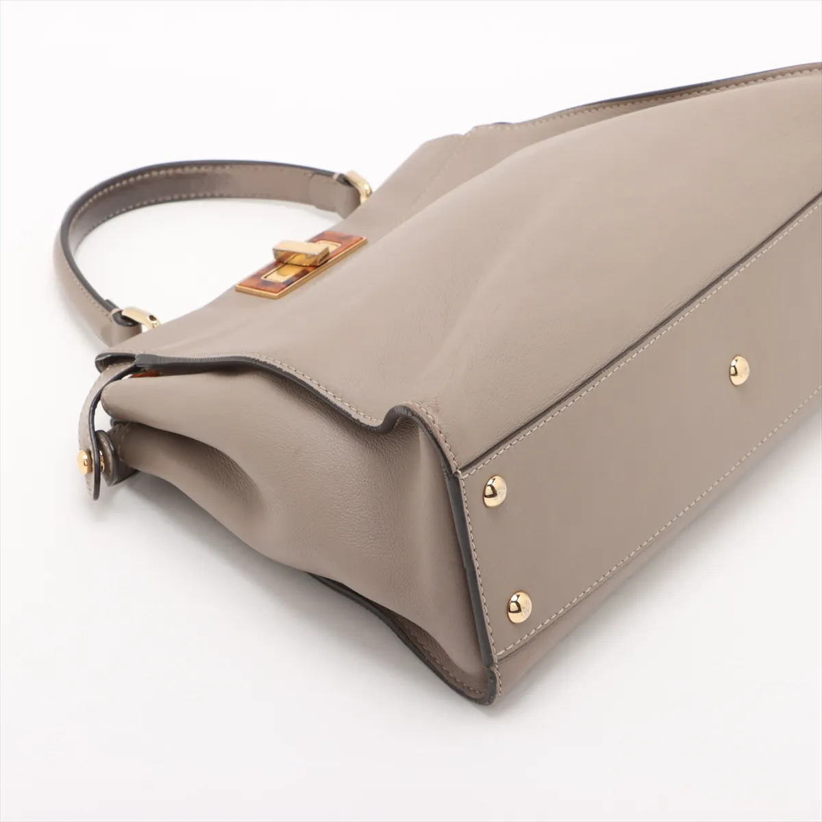 Peekaboo Regular Leather 2WAY Handbag Greige 8BN290 — view 4