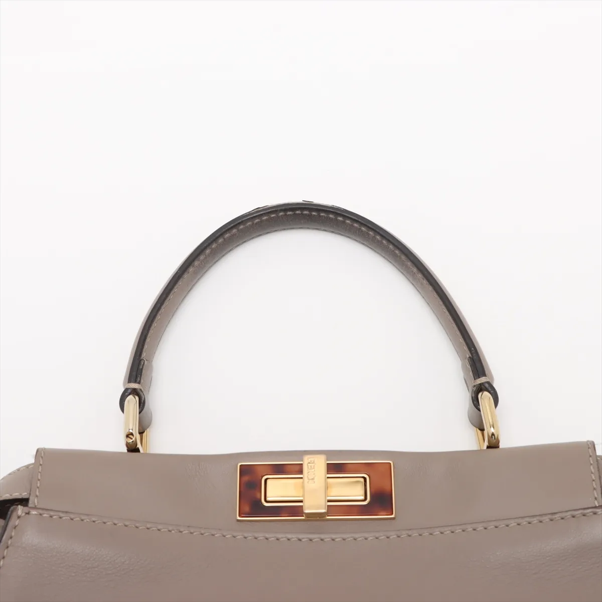 Peekaboo Regular Leather 2WAY Handbag Greige 8BN290 — view 6