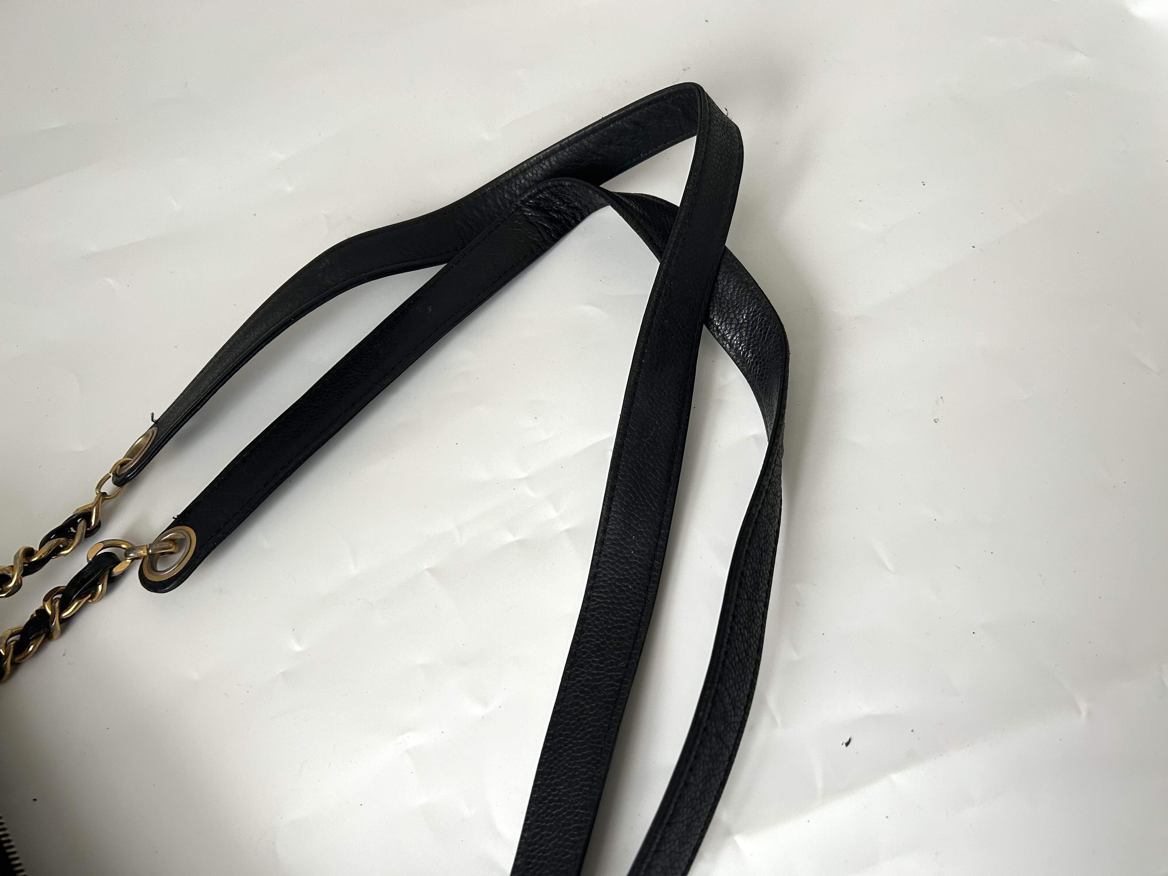 Caviar Skin Chain Tote Bag with Coco Mark — view 5
