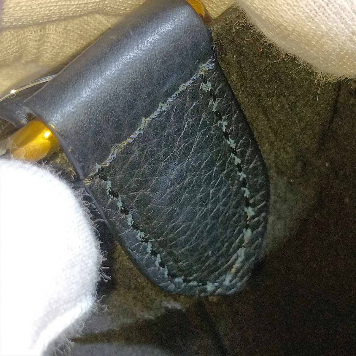 embossed logo leather shoulder bag, black — view 12