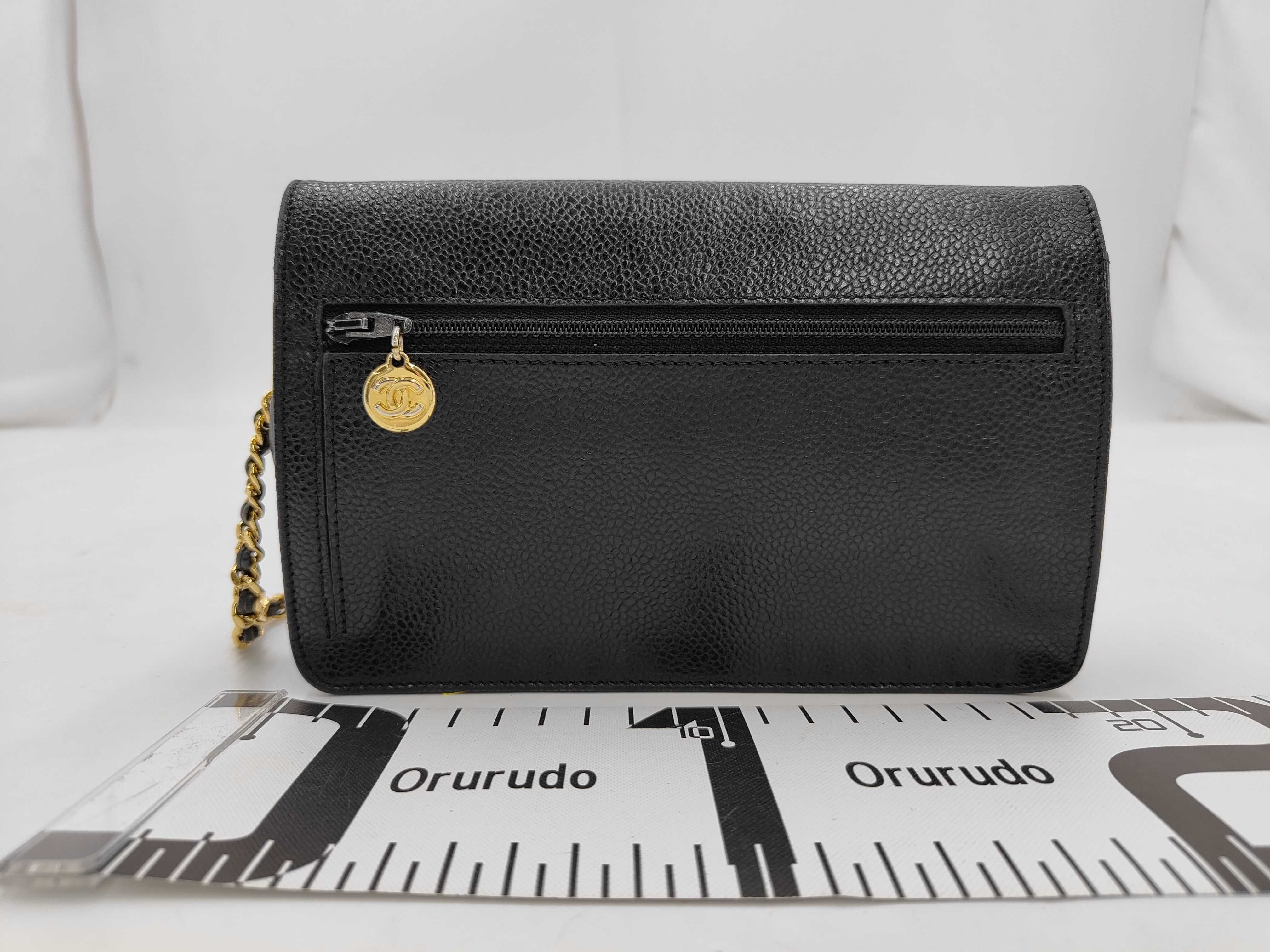 Caviar Skin Large Coco Chain Wallet — view 2