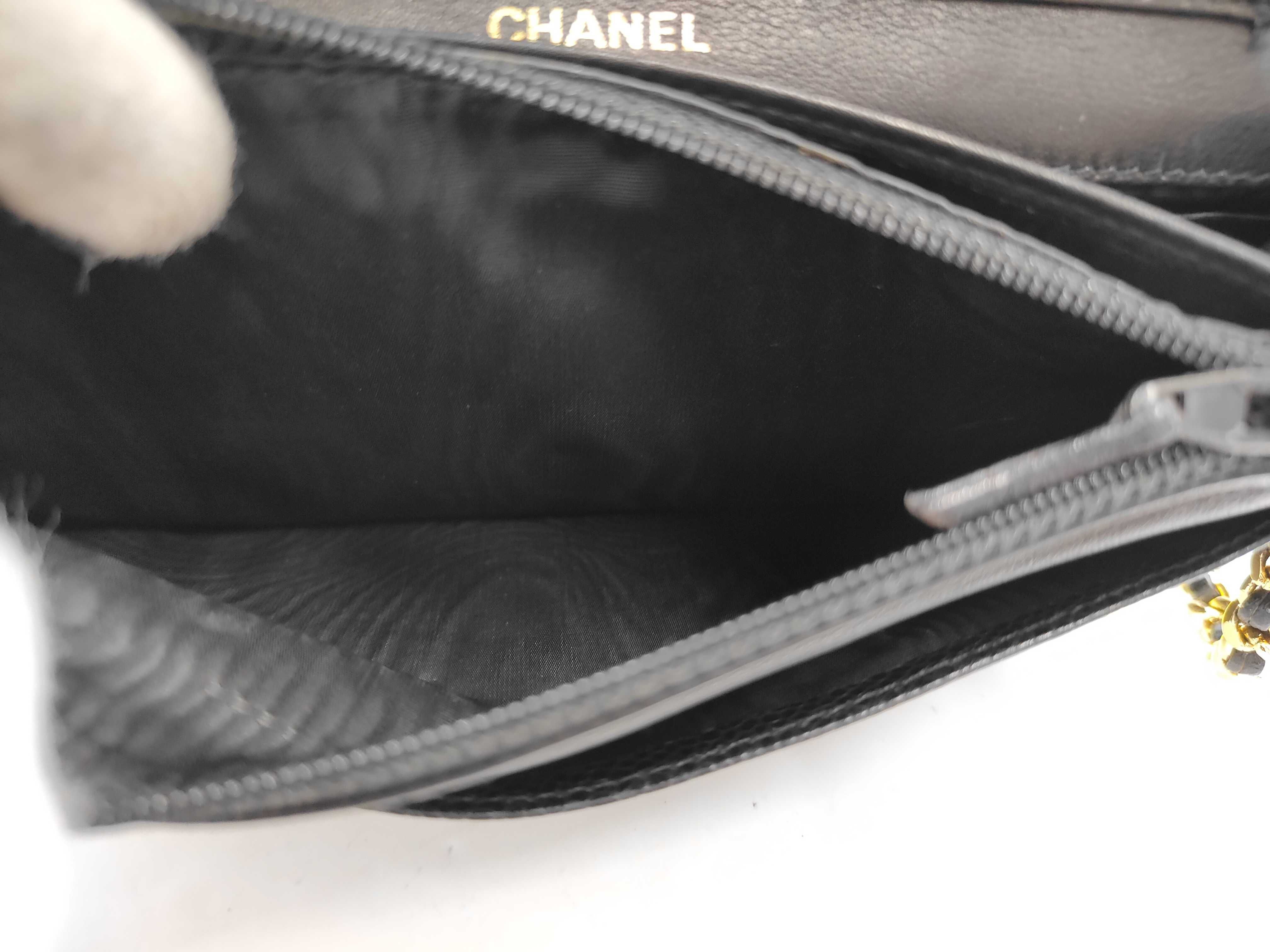 Caviar Skin Large Coco Chain Wallet — view 12
