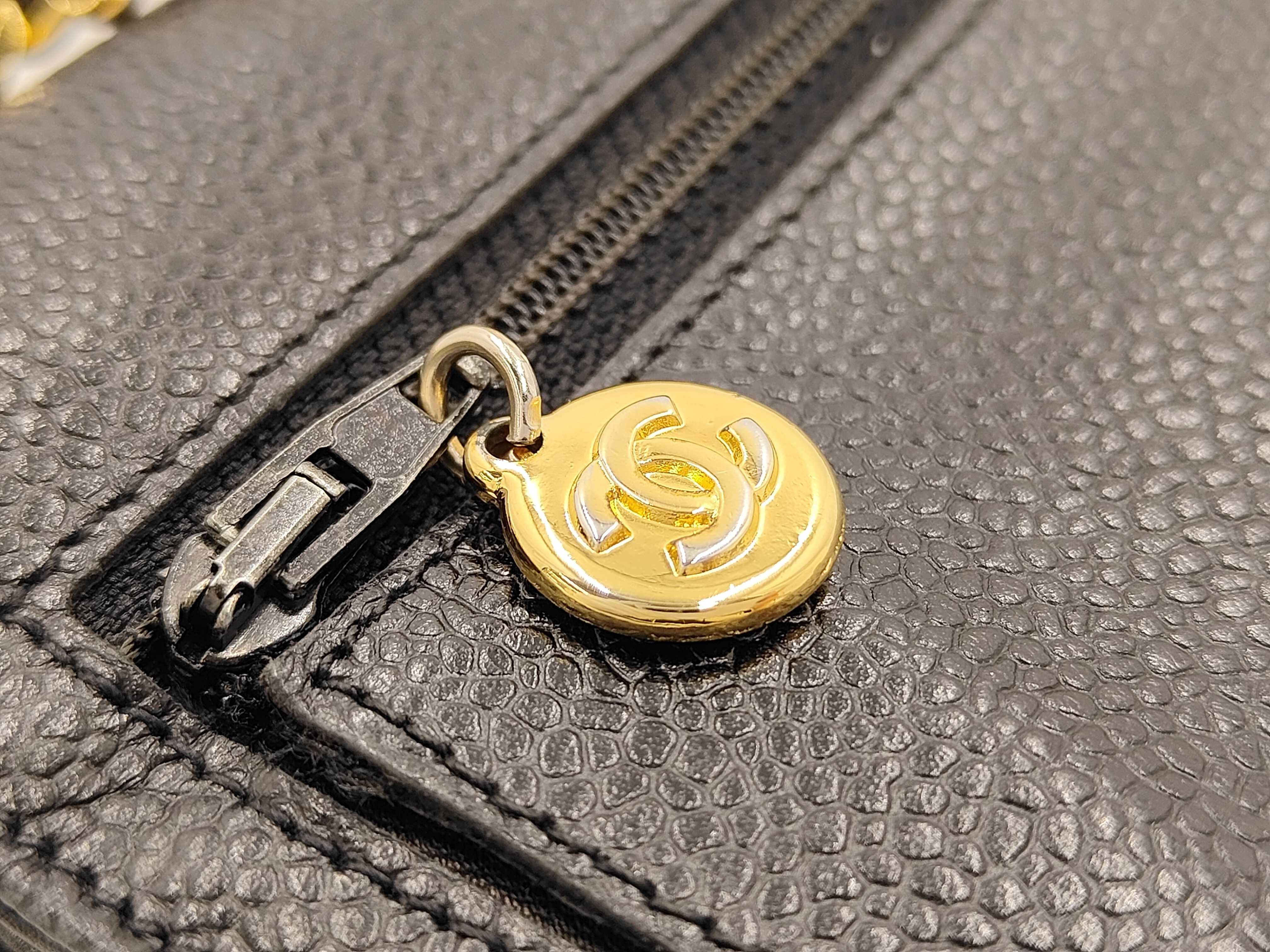 Caviar Skin Large Coco Chain Wallet — view 14