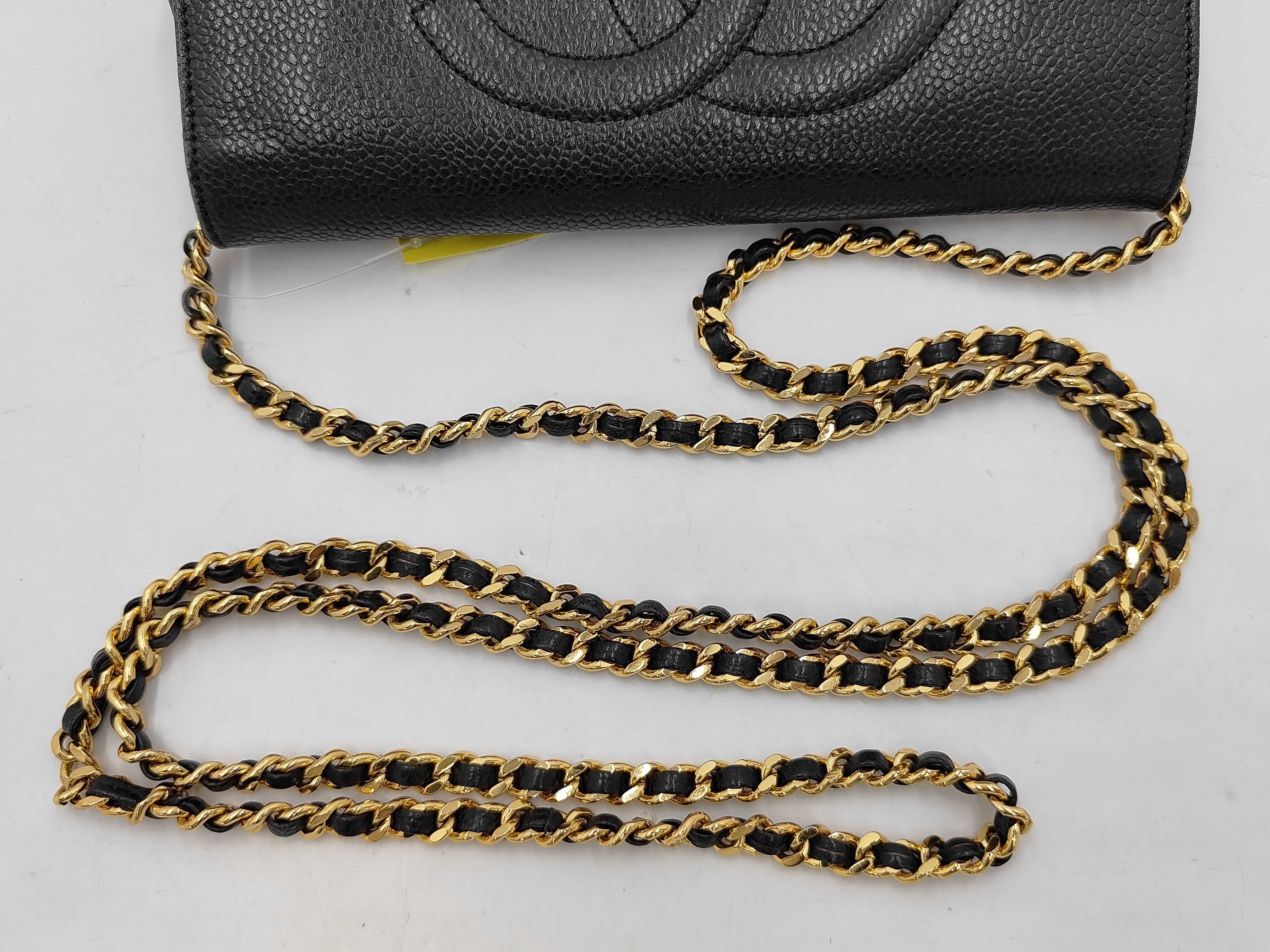 Caviar Skin Large Coco Chain Wallet — view 5