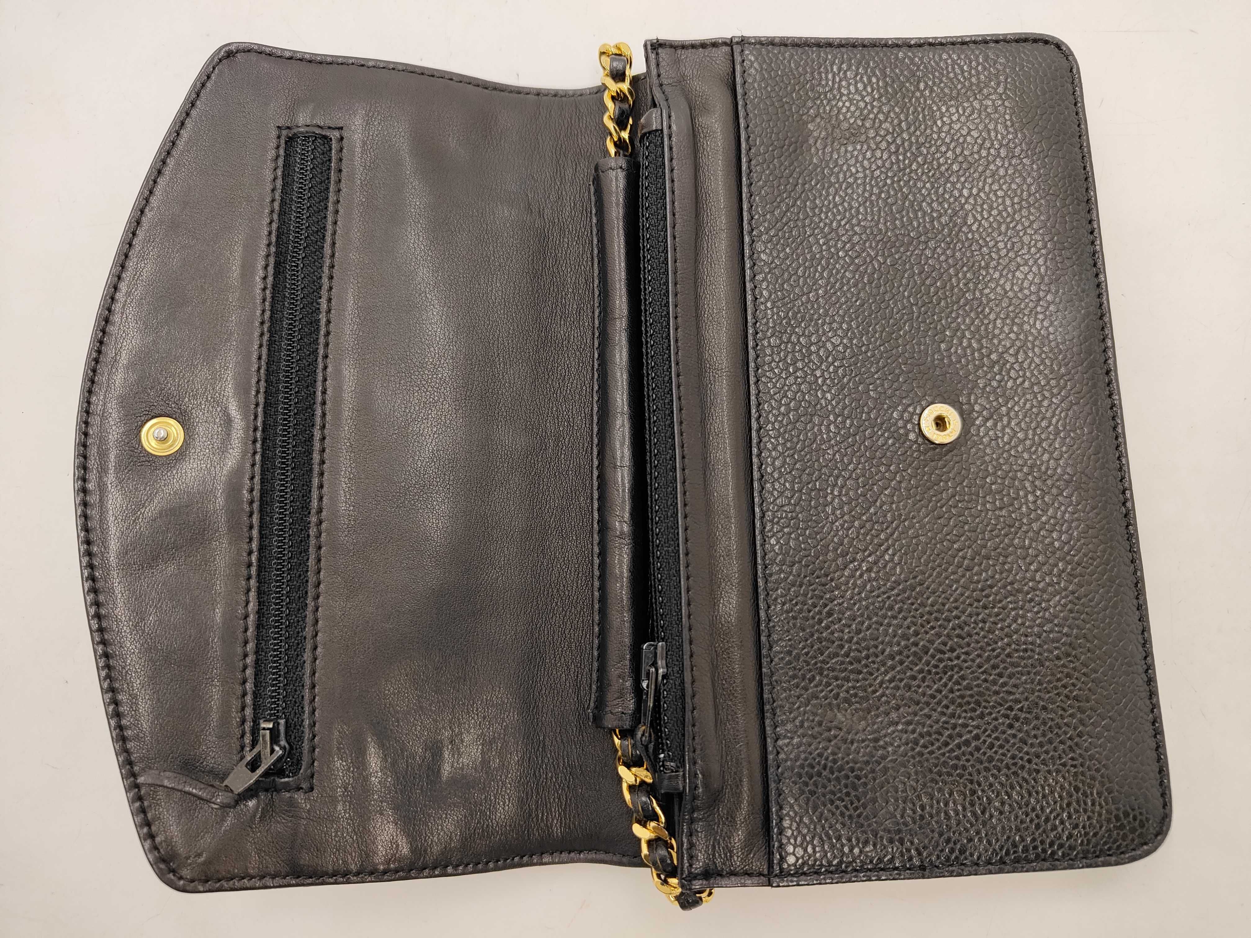 Caviar Skin Large Coco Chain Wallet — view 8