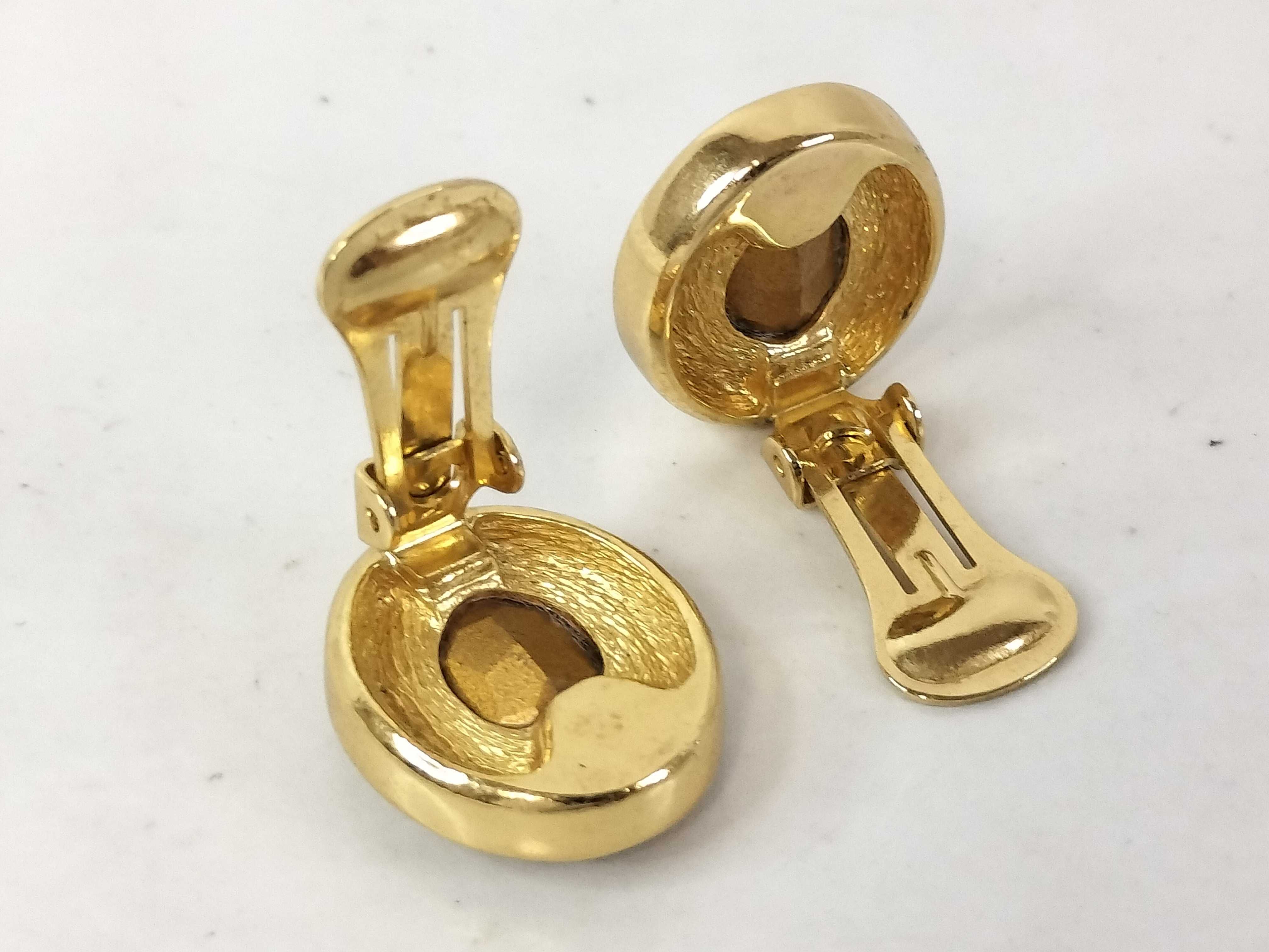 Earrings, Aqua Blue and Gold — view 3