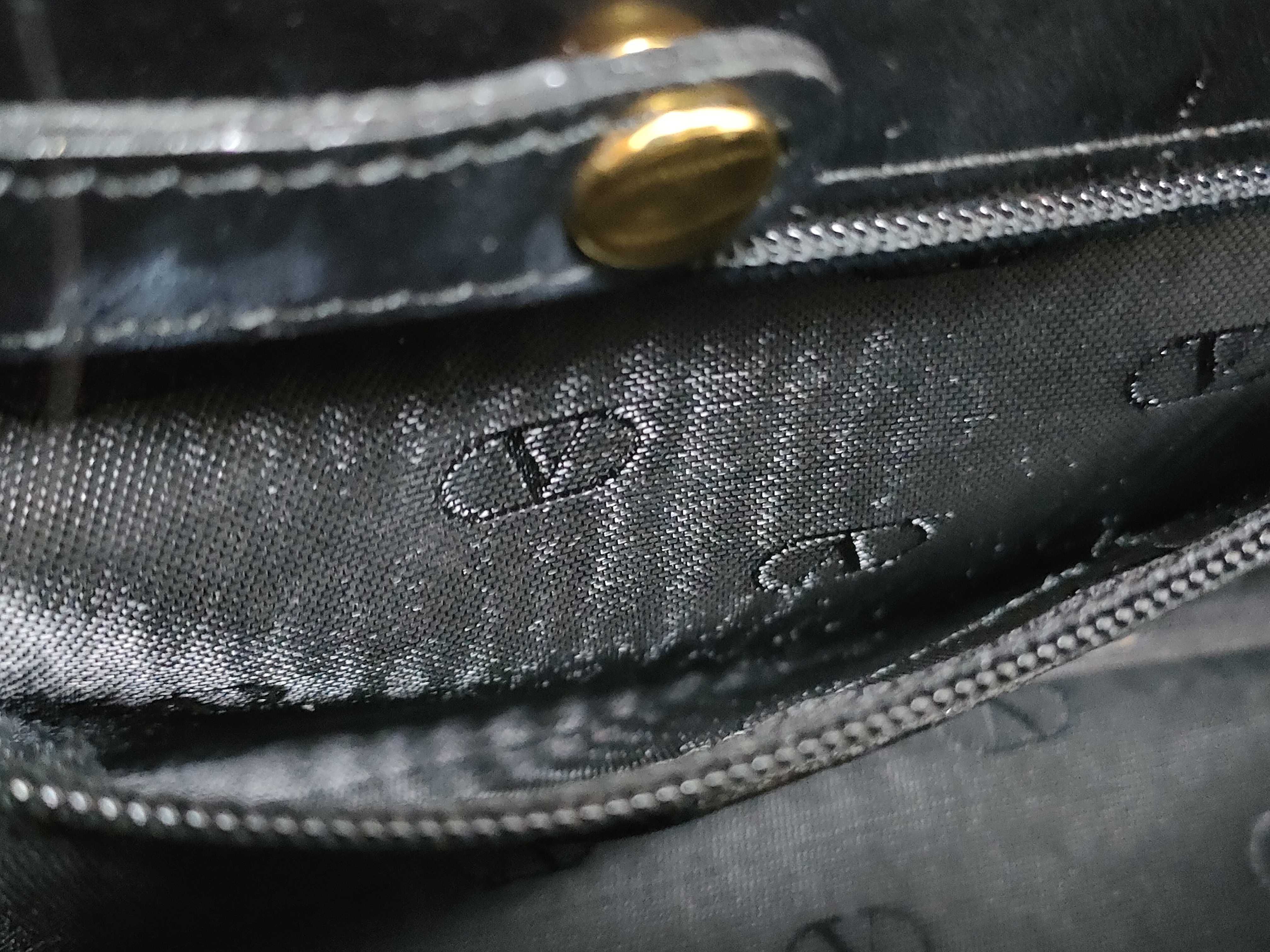Leather Vanity Bag with Mirror Logo Charm, Gold Hardware, Black, Handbag — view 10