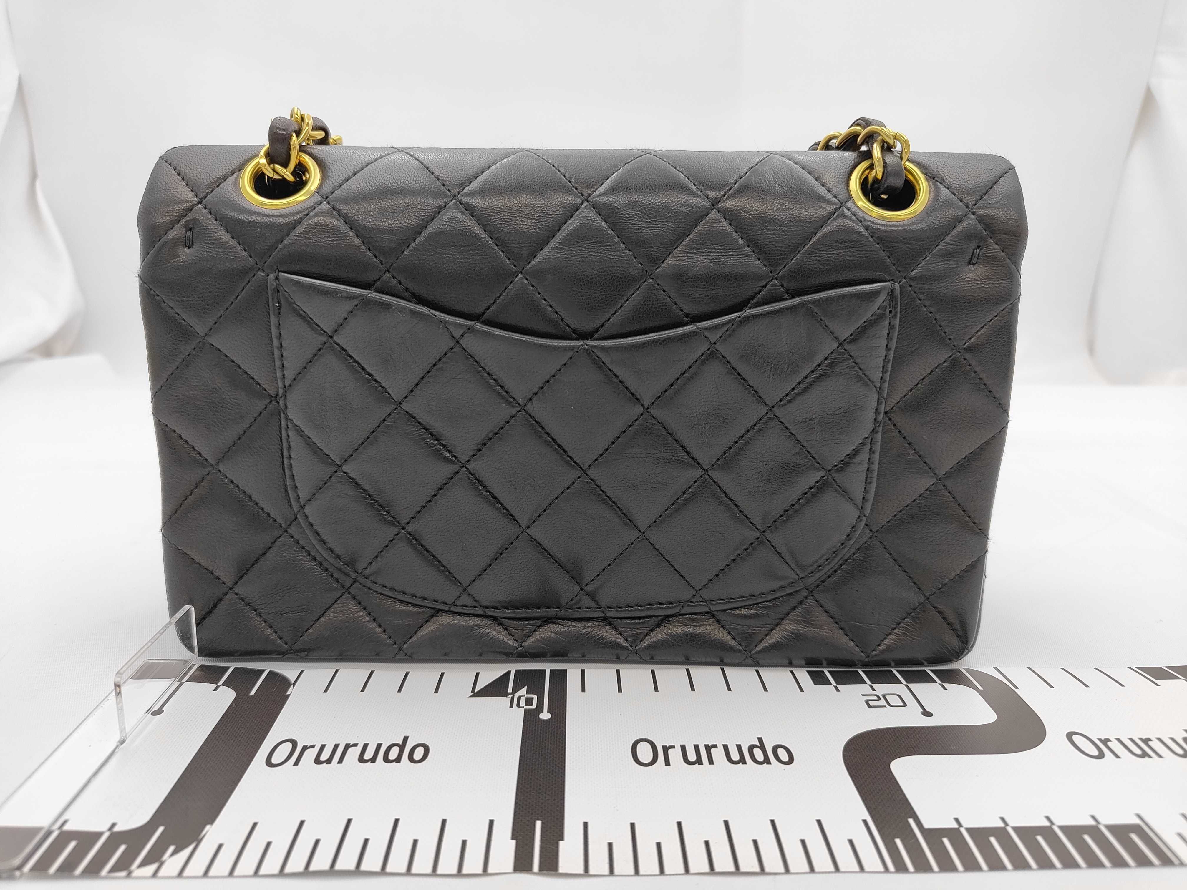 Matelassé 23 Double Flap Double Chain Turnlock Black Lambskin Shoulder Bag (with warranty, serial number in the 3rd range) — view 2