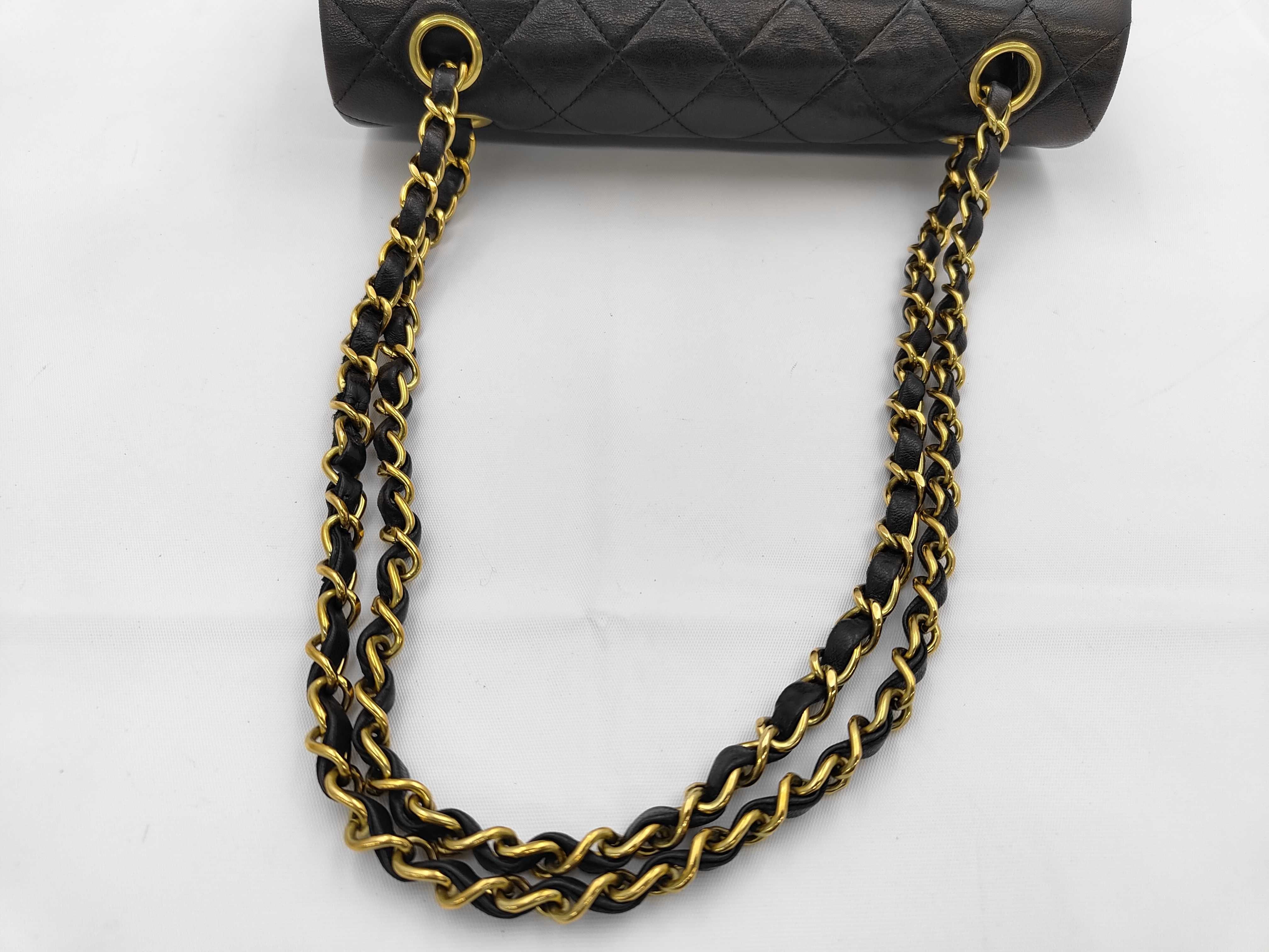 Matelassé 23 Double Flap Double Chain Turnlock Black Lambskin Shoulder Bag (with warranty, serial number in the 3rd range) — view 3