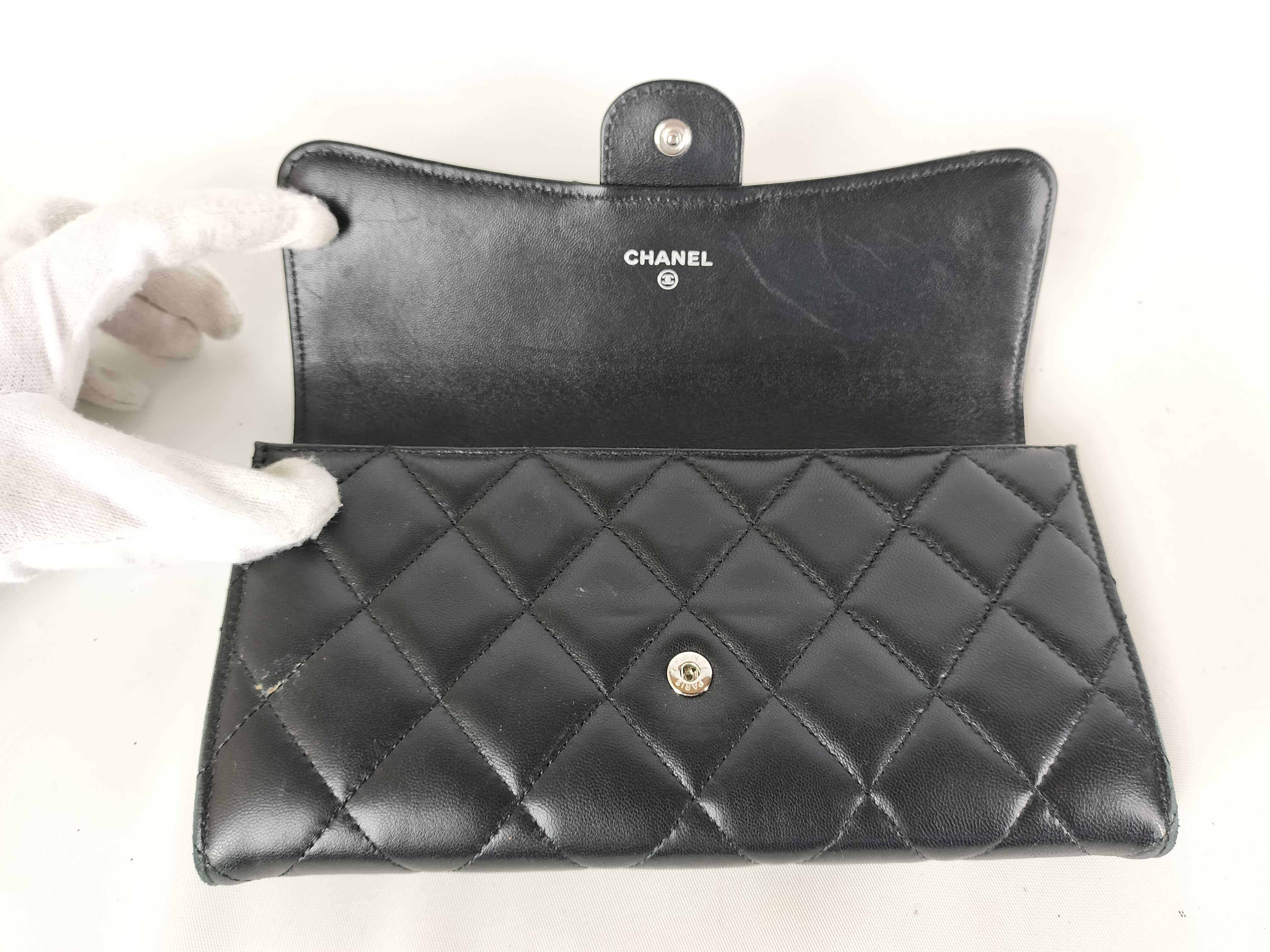 Lambskin Matelassé Flap Long Wallet — view 6