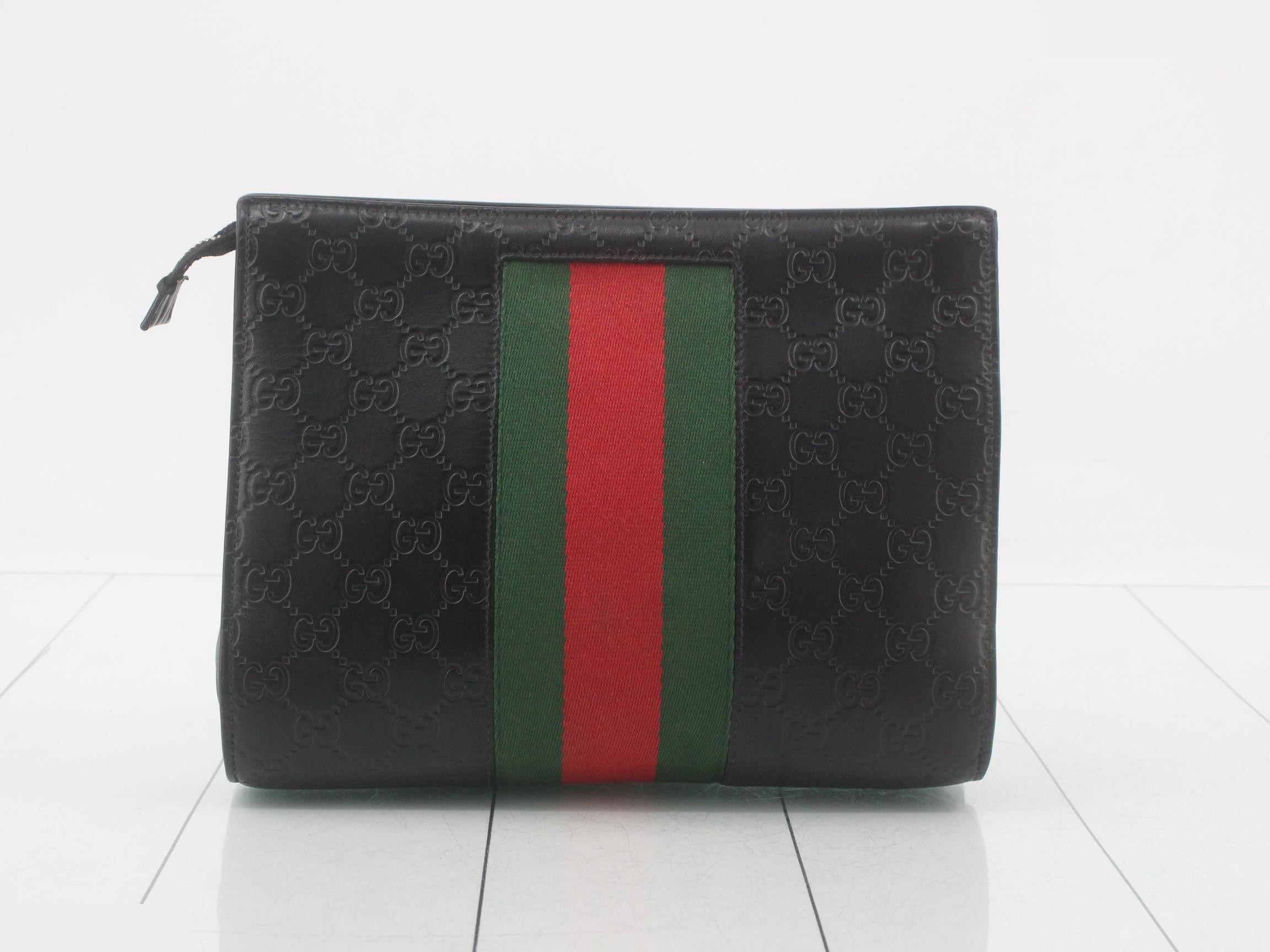 Guccissima Leather Sherry Line Clutch Bag — view 2