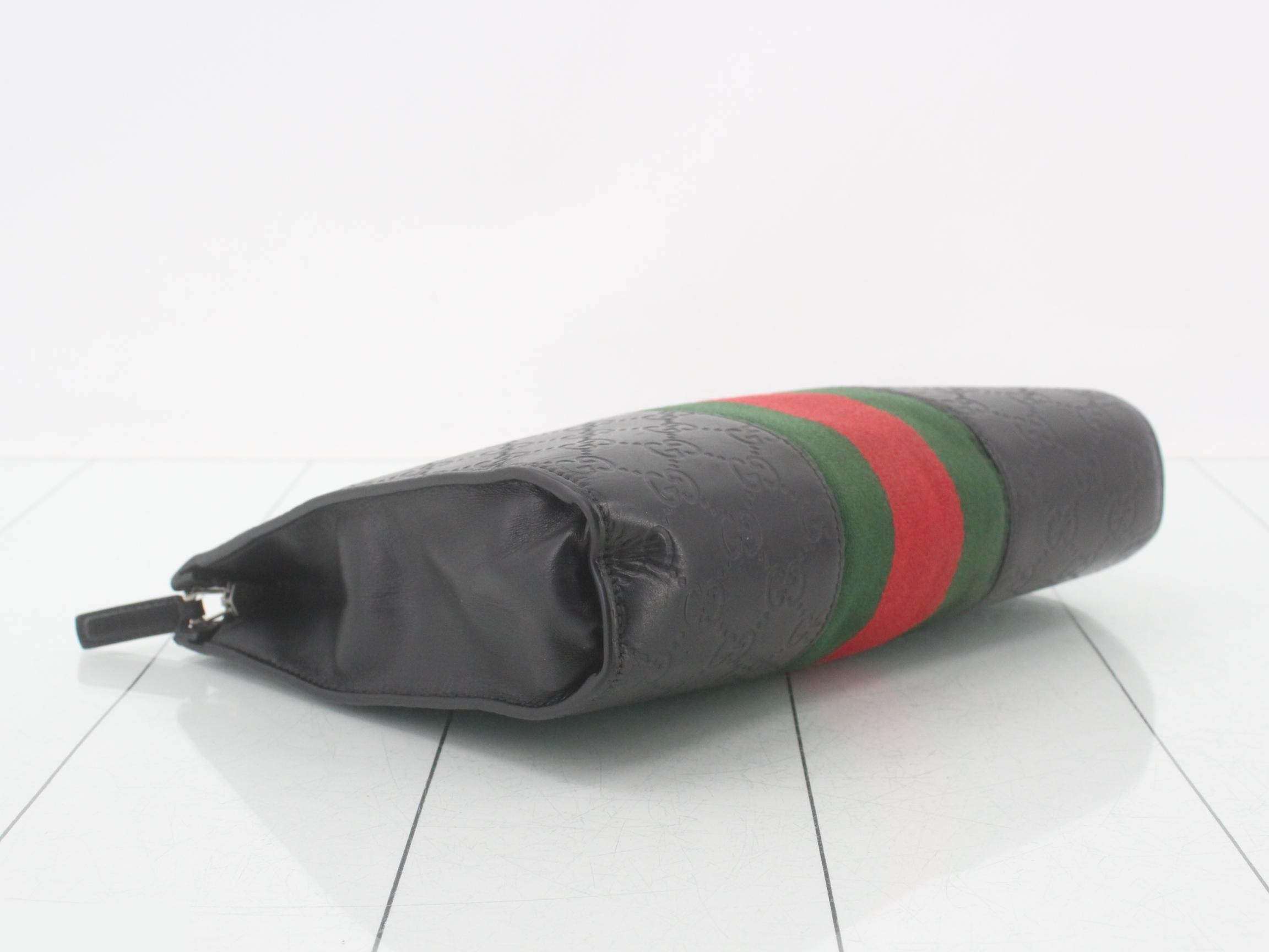 Guccissima Leather Sherry Line Clutch Bag — view 5