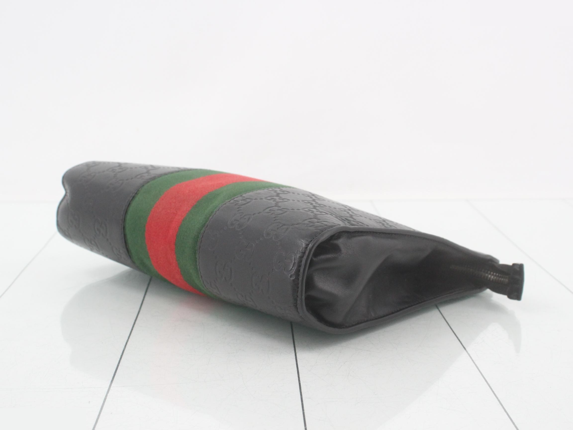 Guccissima Leather Sherry Line Clutch Bag — view 6