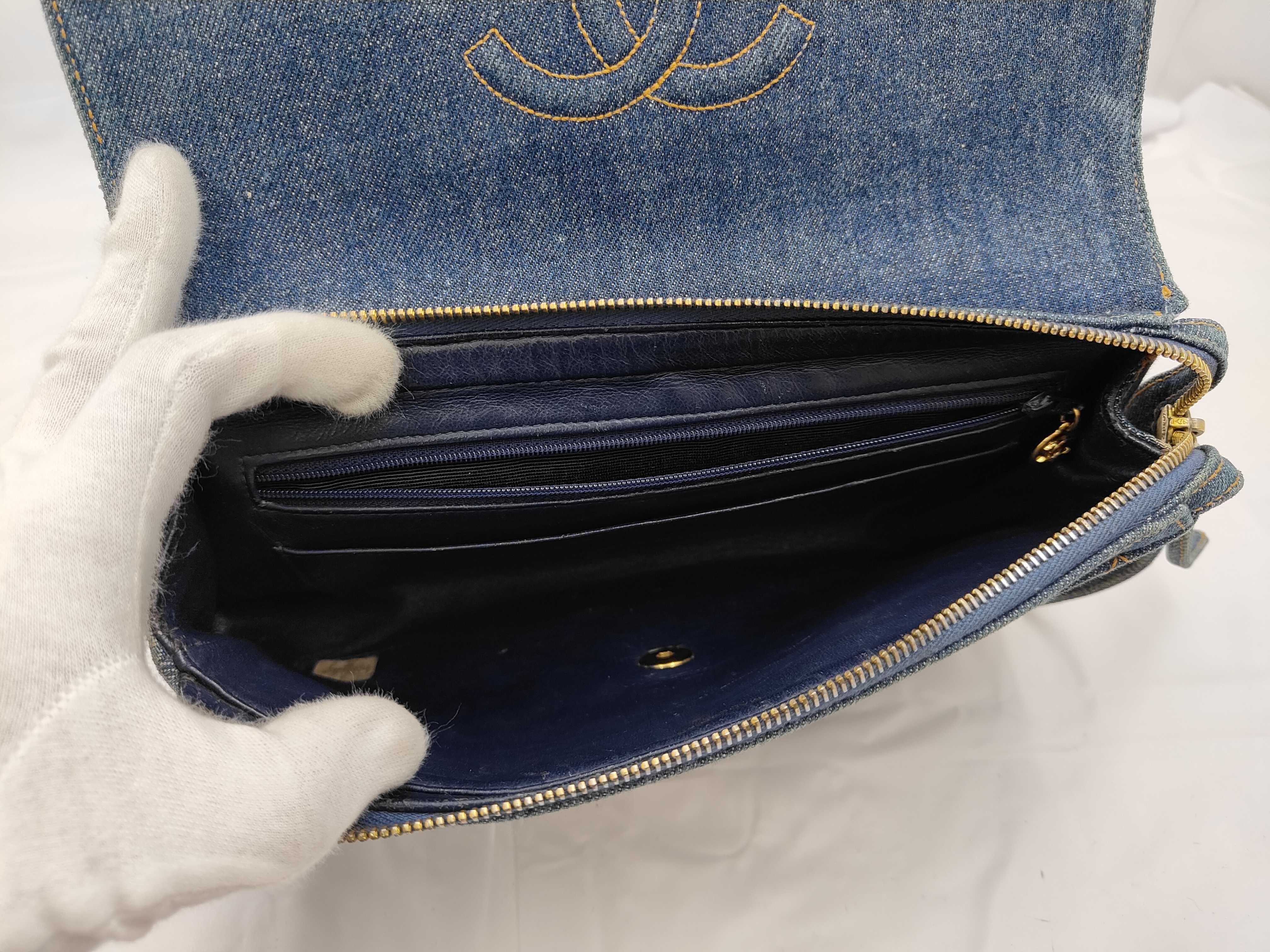 denim Matelassé turnlock backpack rucksack — view 14