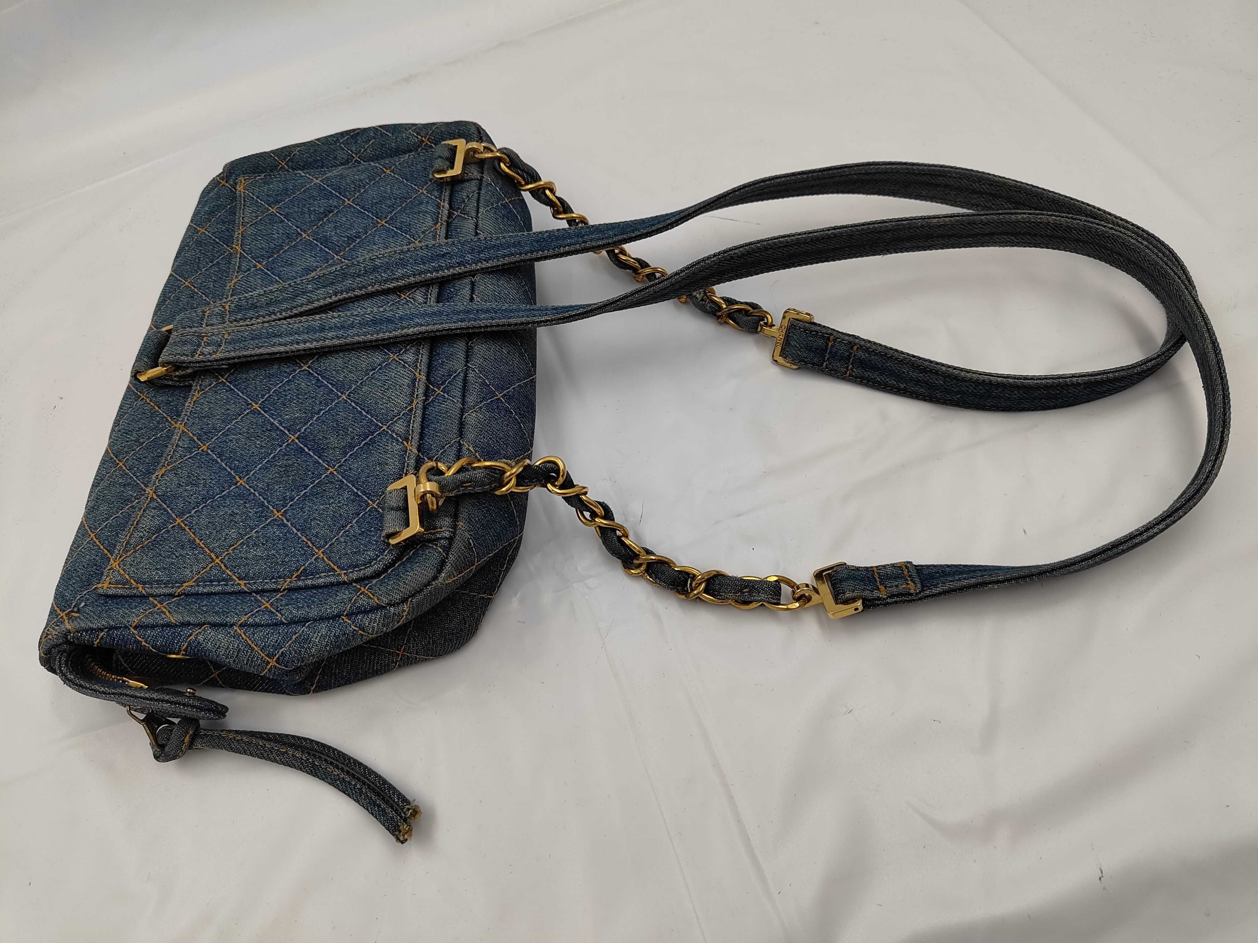 denim Matelassé turnlock backpack rucksack — view 3