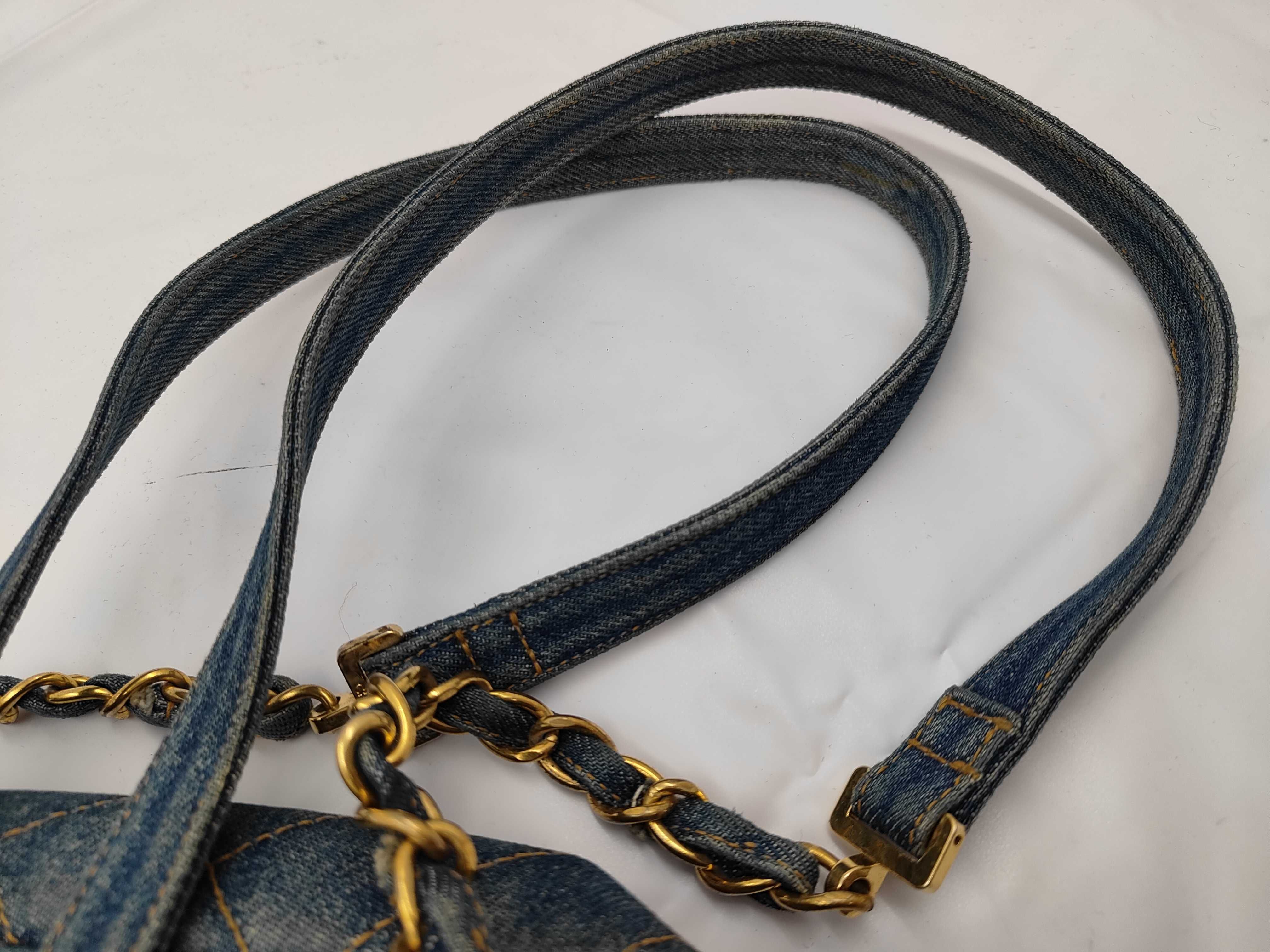 denim Matelassé turnlock backpack rucksack — view 4