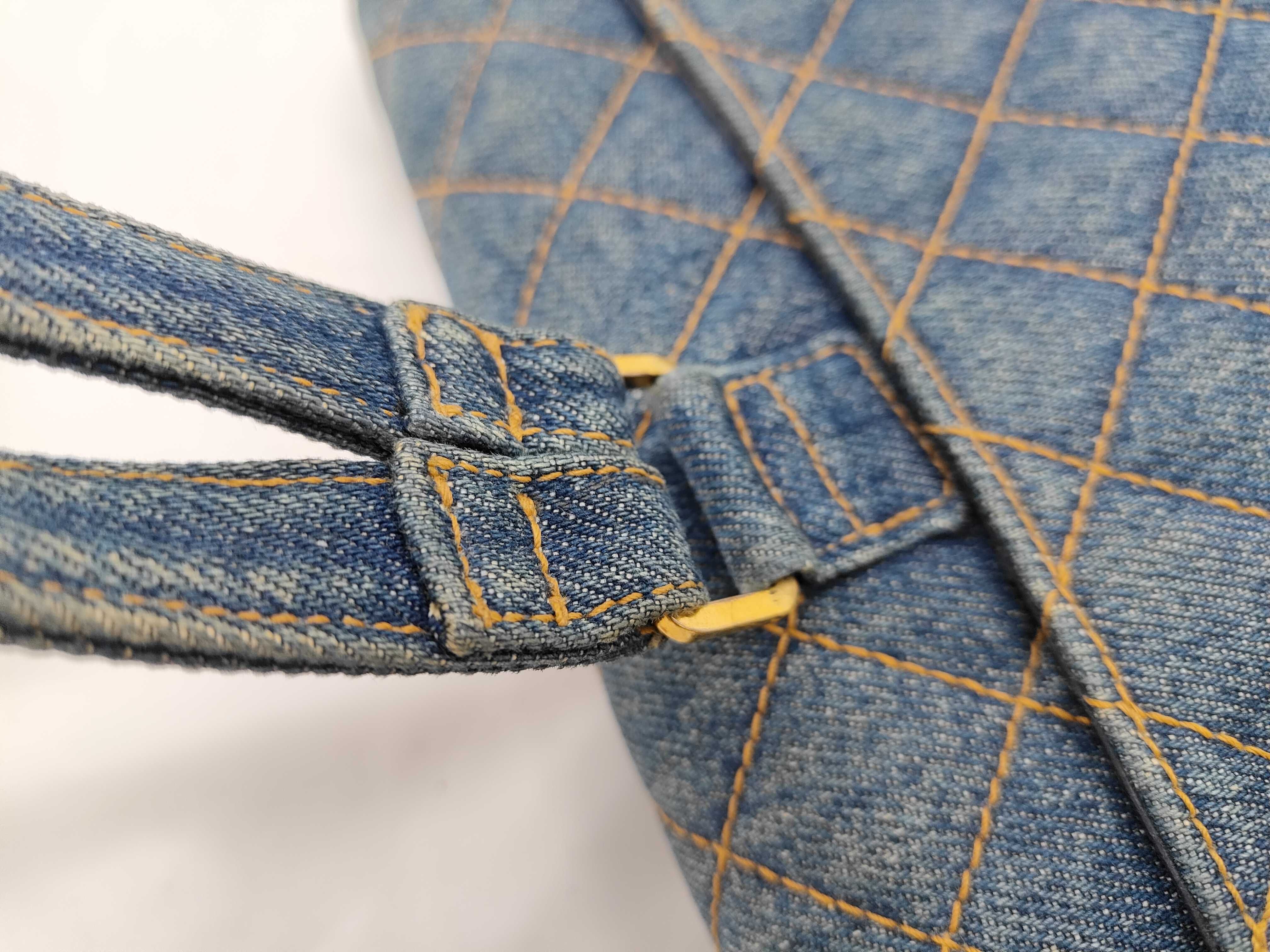 denim Matelassé turnlock backpack rucksack — view 5