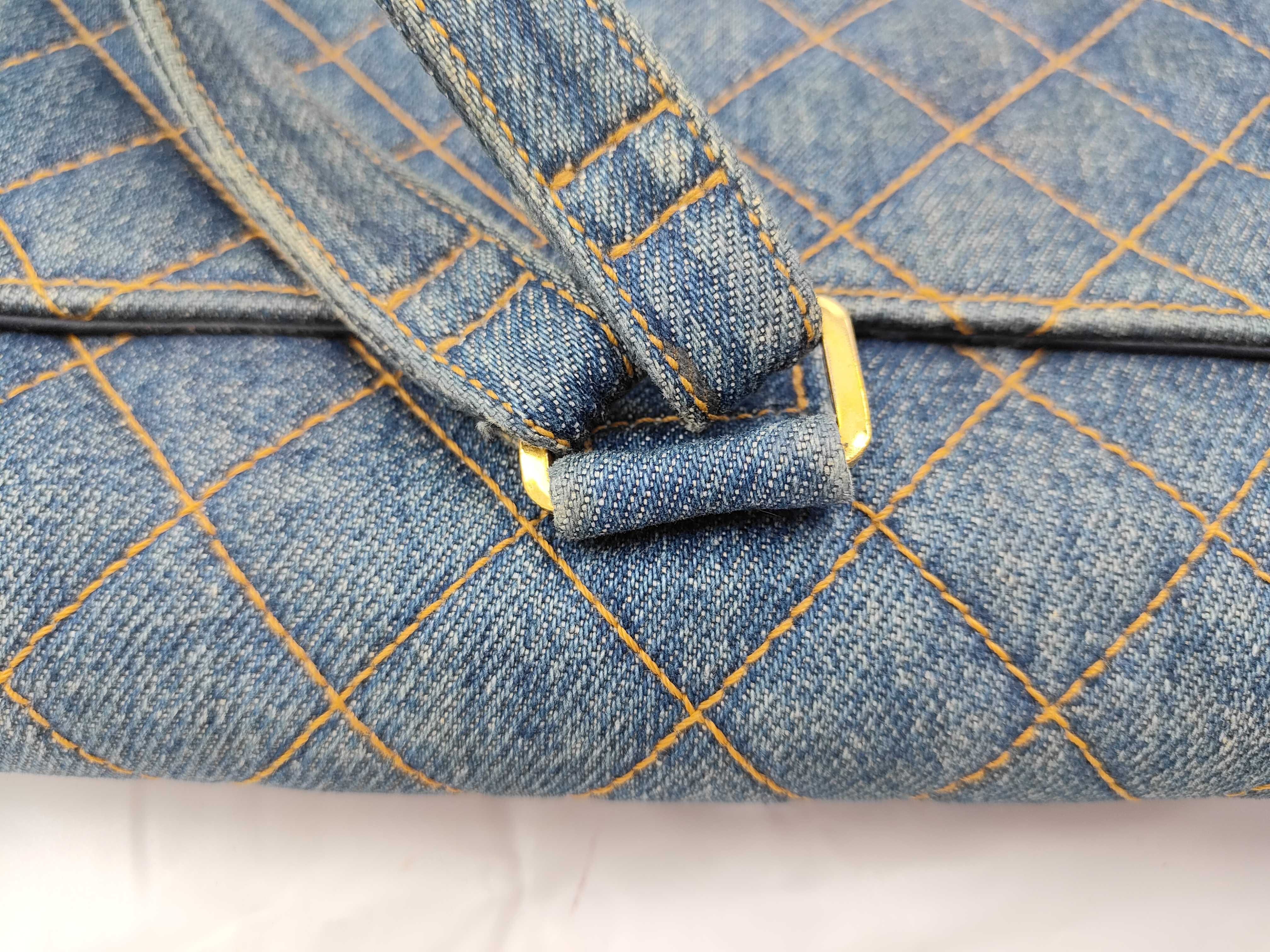 denim Matelassé turnlock backpack rucksack — view 6