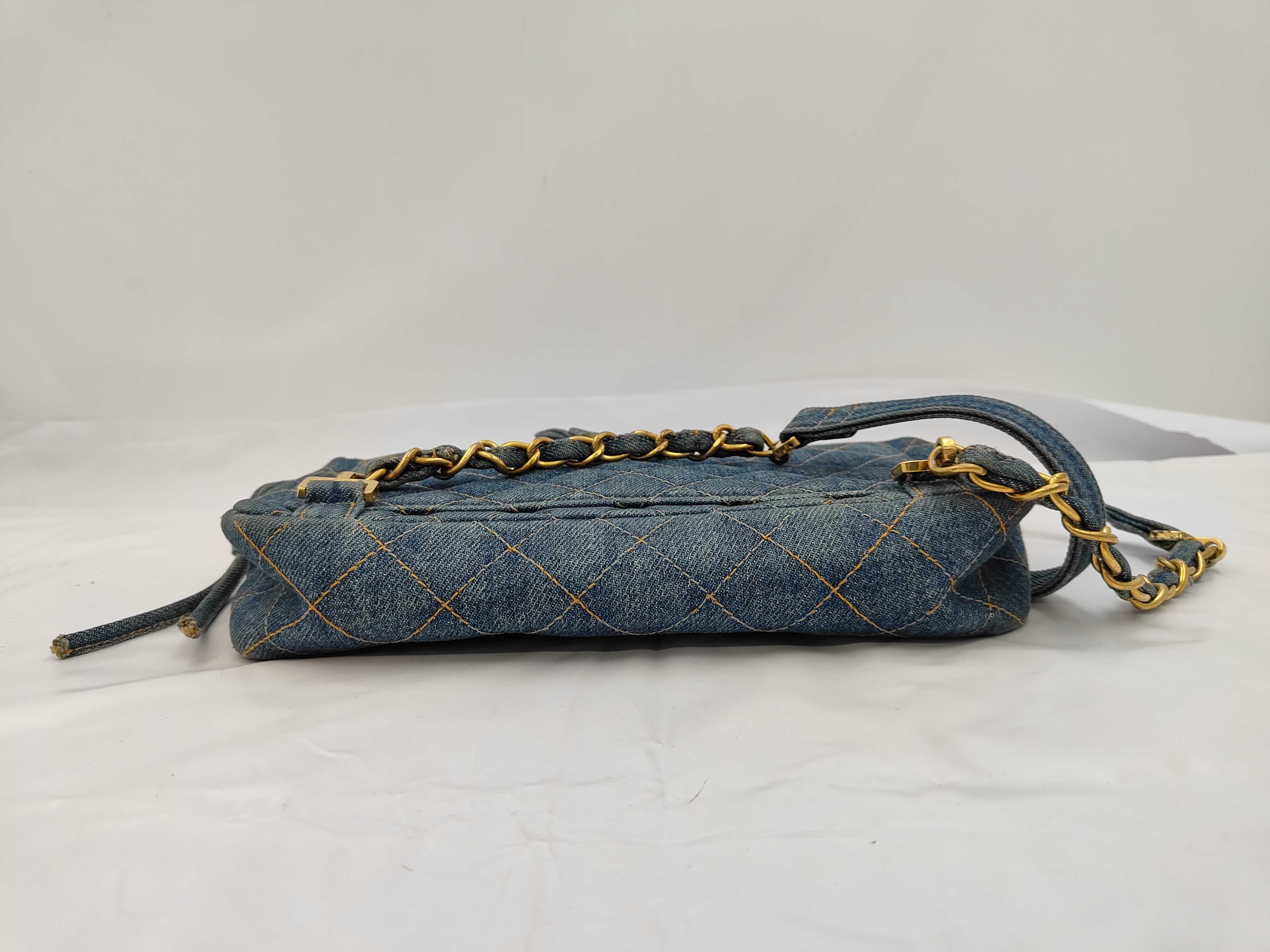 denim Matelassé turnlock backpack rucksack — view 8