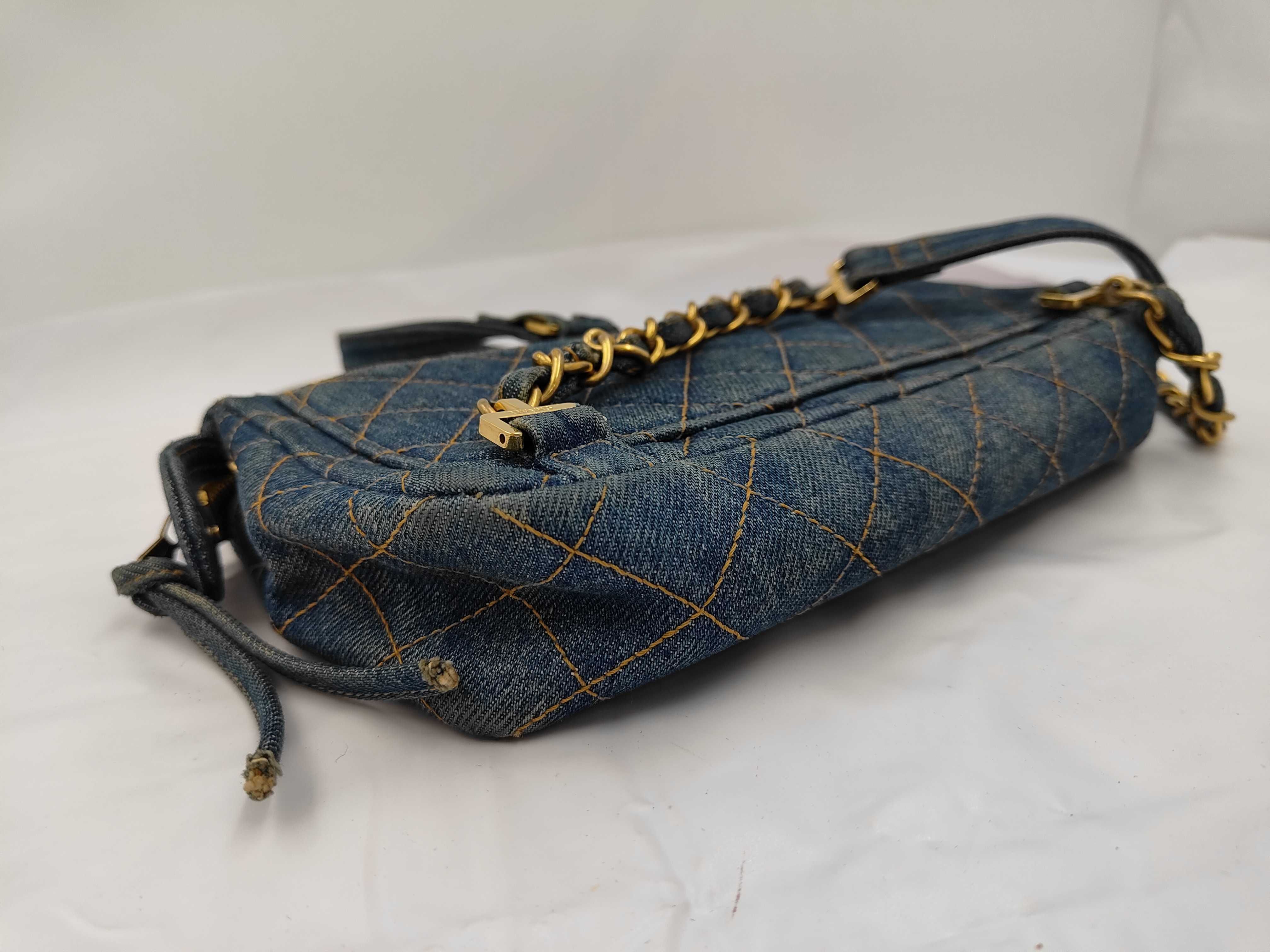denim Matelassé turnlock backpack rucksack — view 9