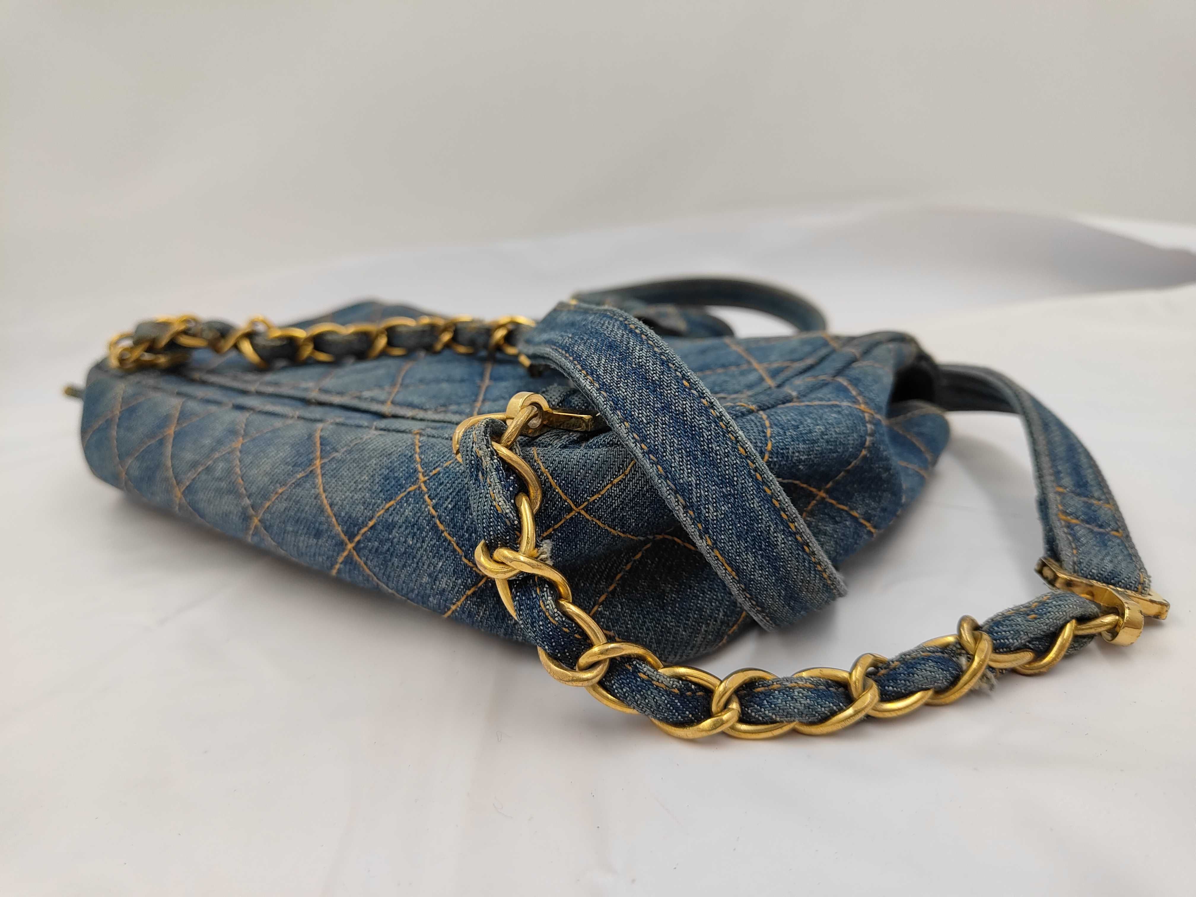 denim Matelassé turnlock backpack rucksack — view 10